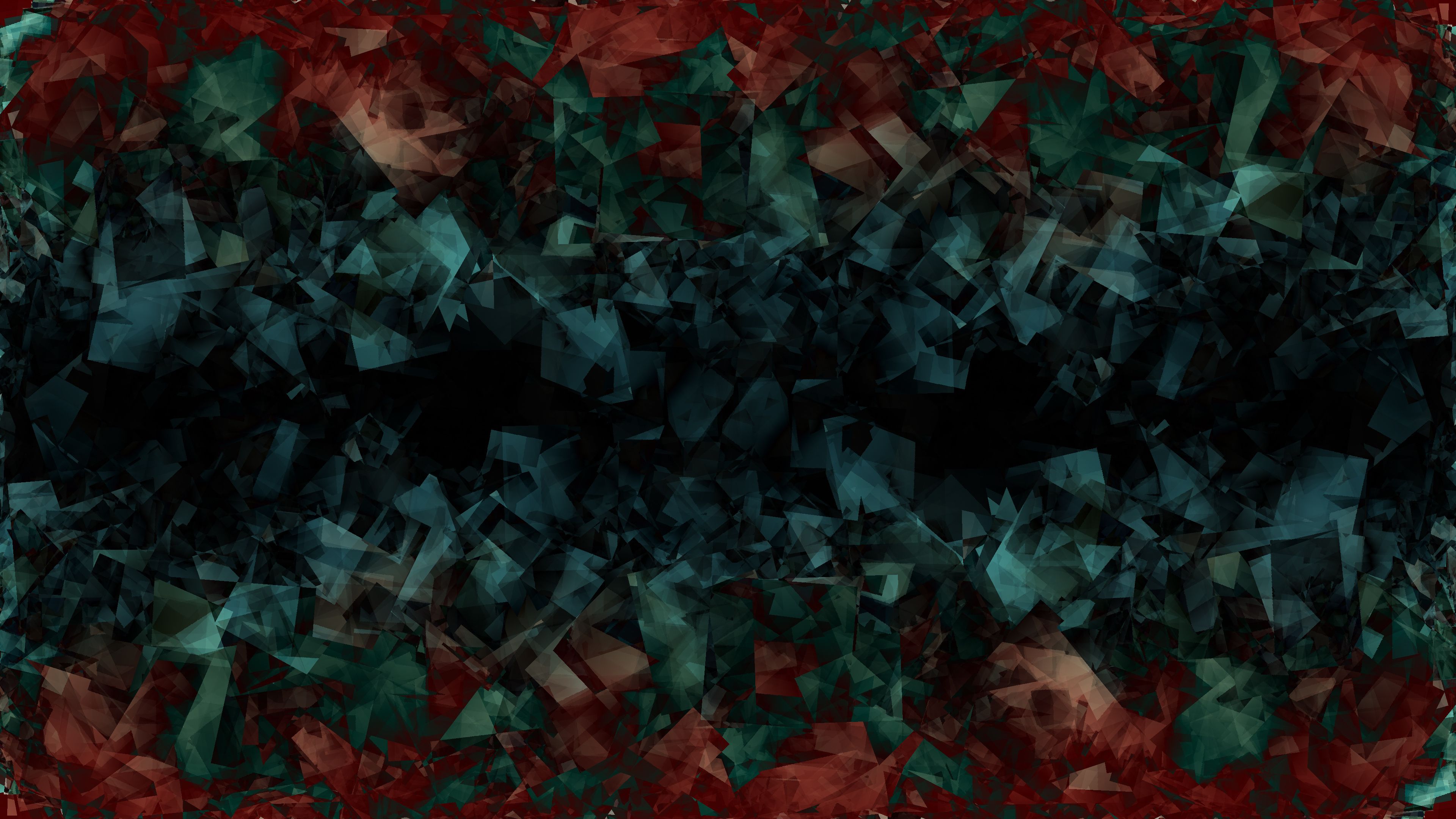 Wallpaper 4k Blue Crystals Dark Green Red 3D Wallpaper, 4k Wallpaper, Abstract Wallpaper, Dark Wallpaper, Hd Wallpaper