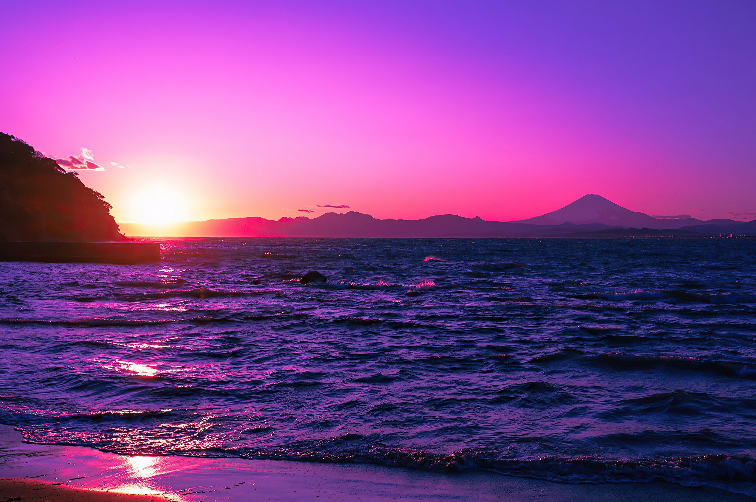 Beautiful Evening Purple Sunset 4k Chromebook Pixel HD 4k Wallpaper, Image, Background, Photo and Picture