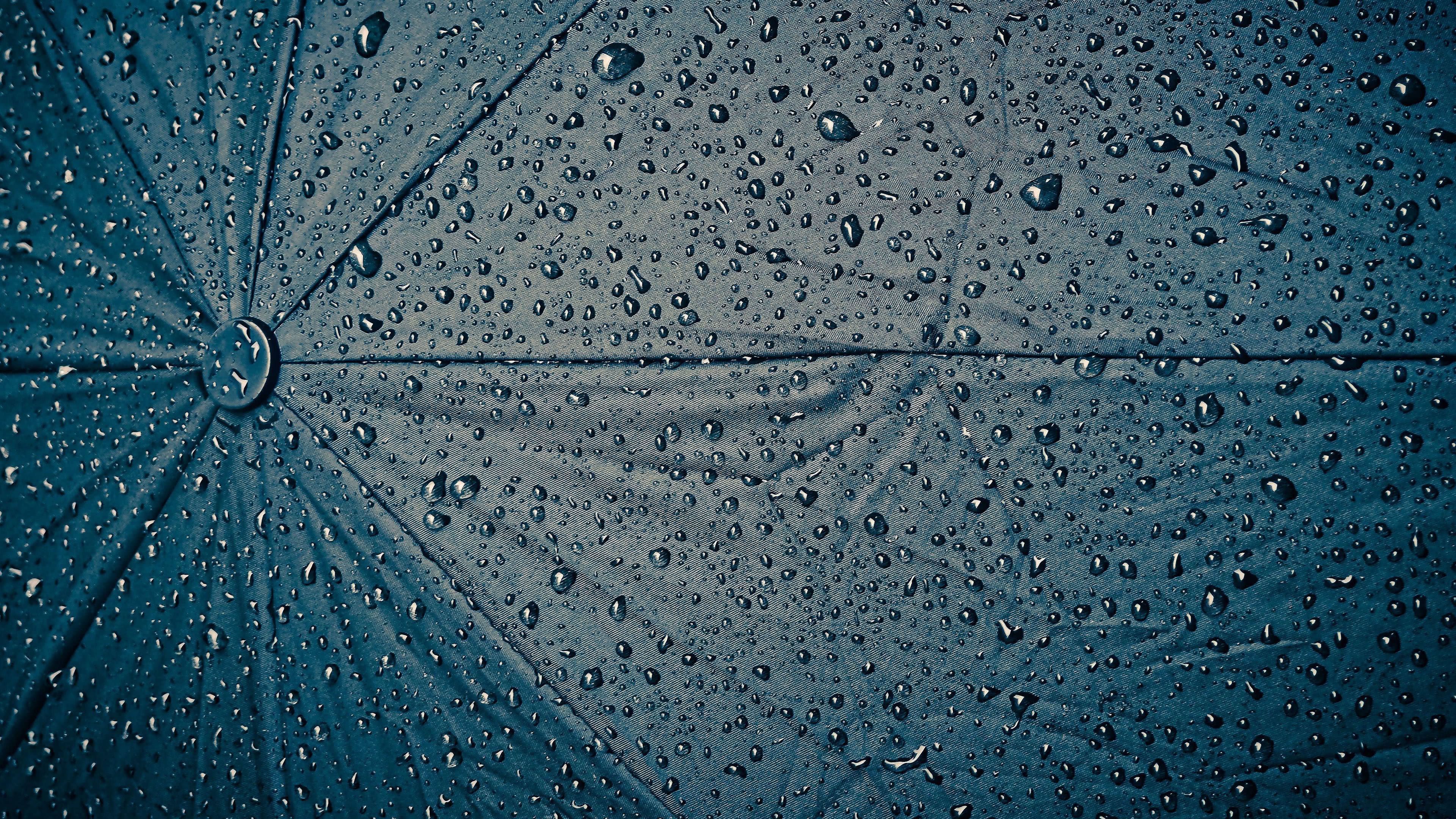 Water Drops On Umbrella UHD 4K Wallpaper