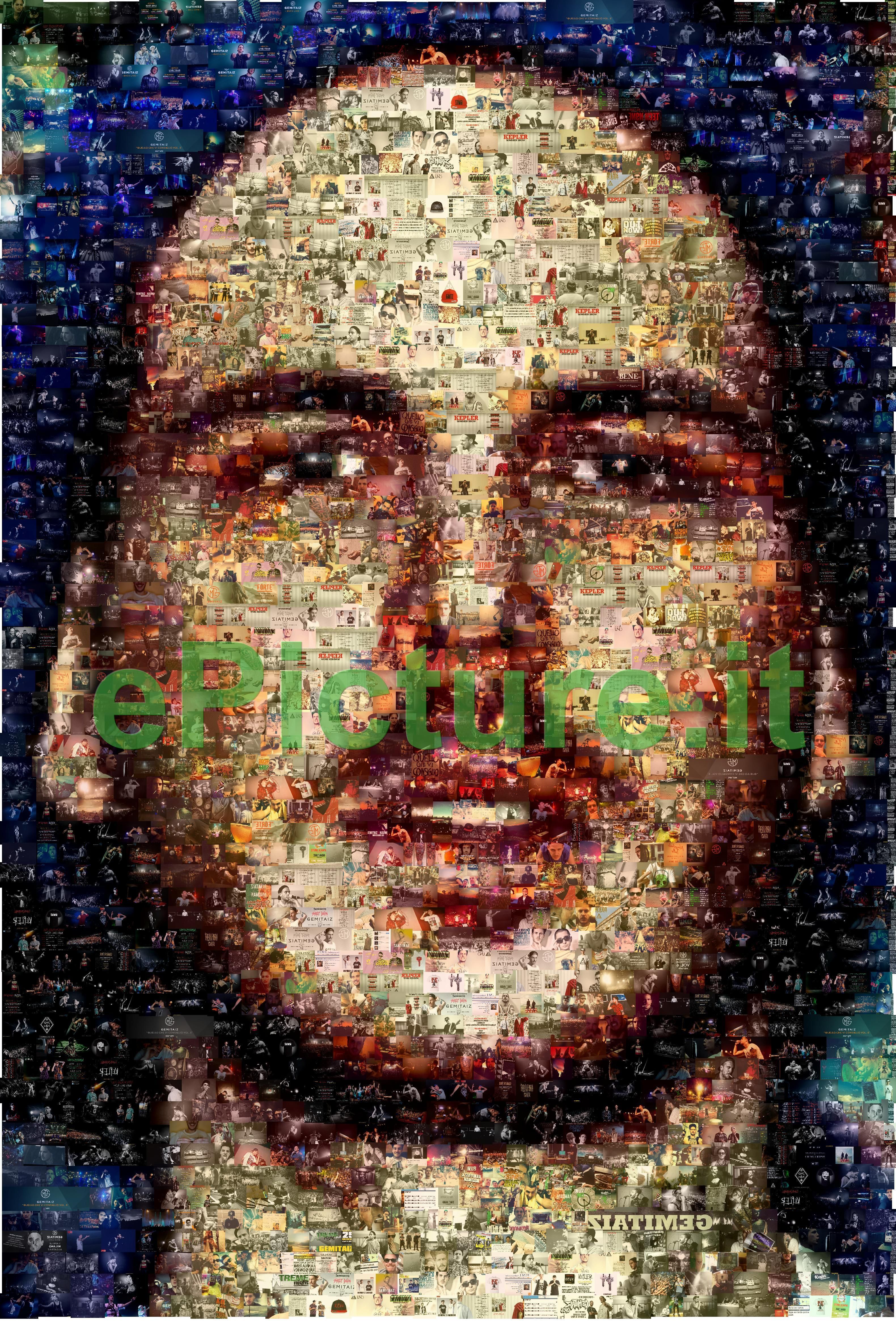 ePicture del rapper Gemitaiz. Poster / wallpaper / collage / puzzle / fotomosaico creato con immagini pubbliche. Poster, Immagini, Rapper