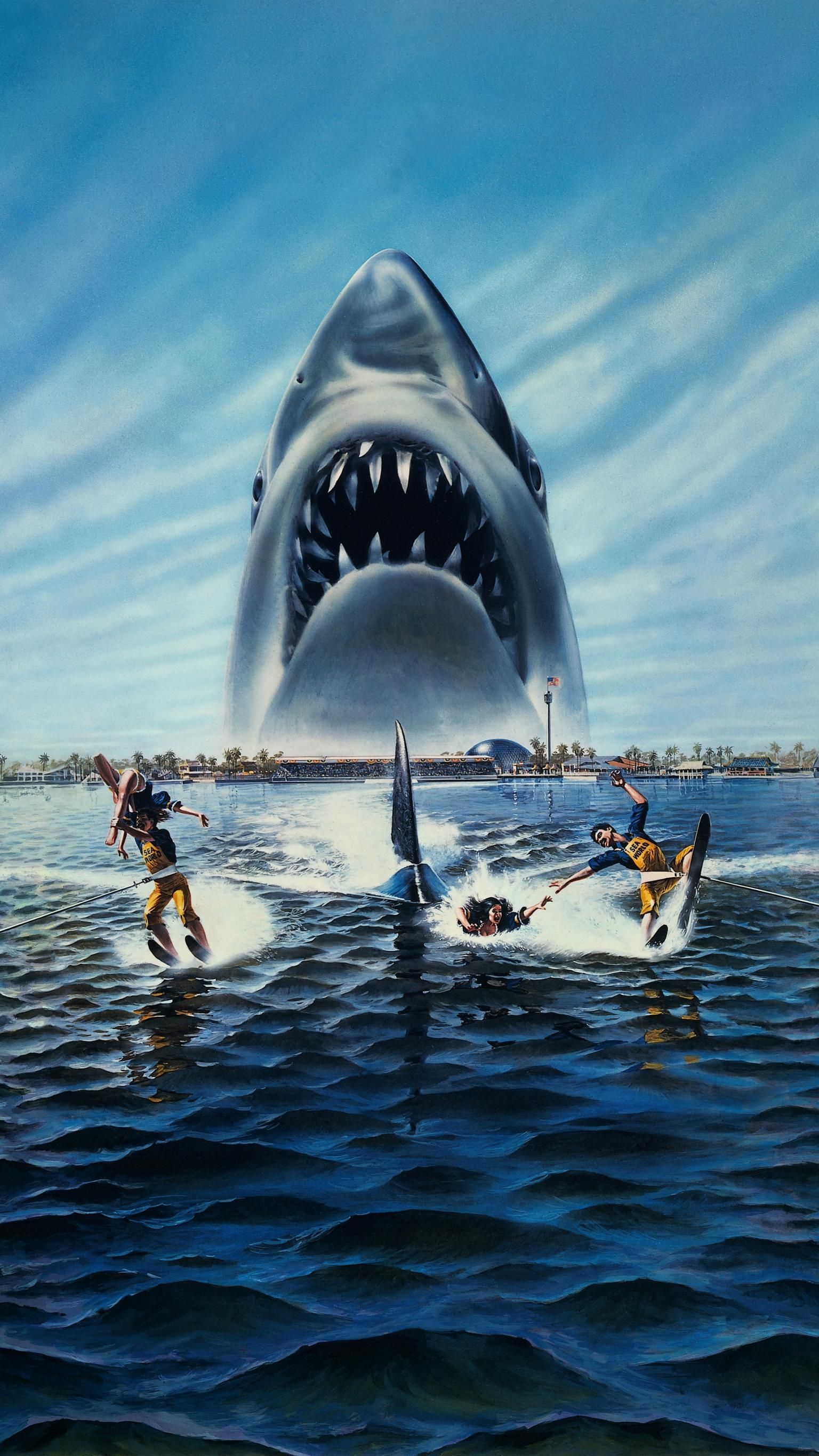 Jaws 3 D (1983) Phone Wallpaper. Moviemania. Jaws Movie Posters, Horror Movie Posters