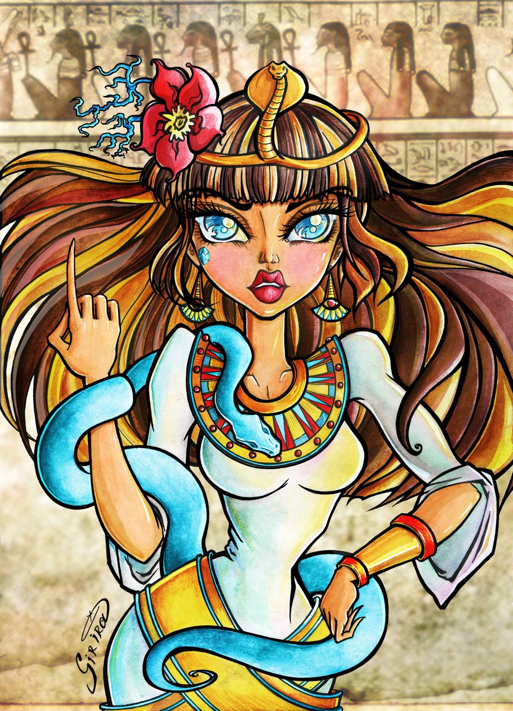 Monster High - Cleo (1), profile backgro | Spoonflower