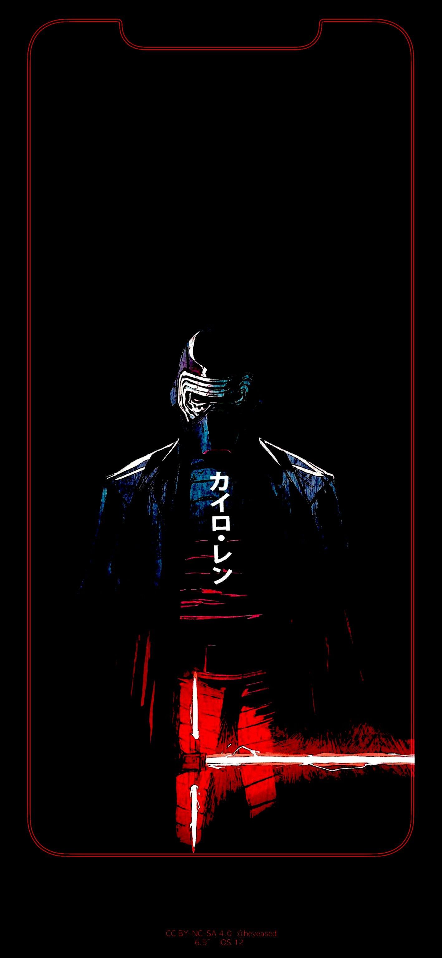 A Kylo Ren rendition wallpaper iPhone Max