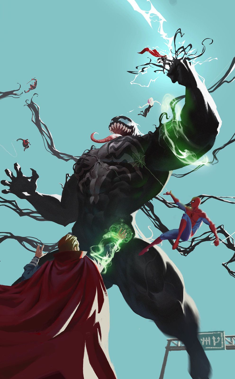 The Avengers vs Ultimate Venom!. Marvel superheroes, Marvel, Marvel spiderman