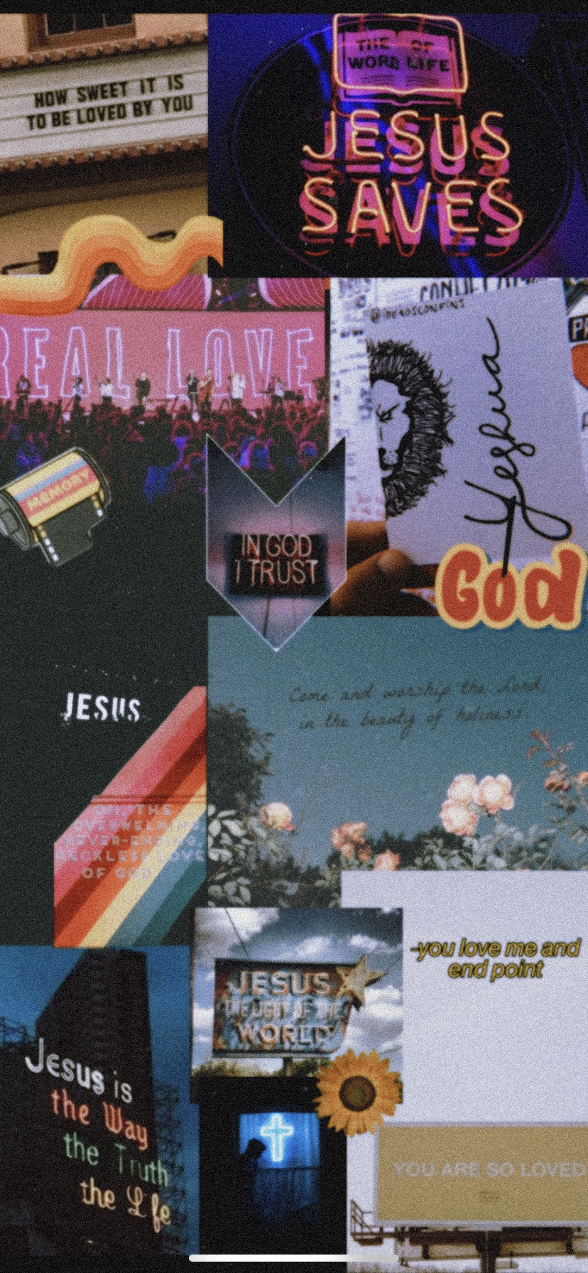 Jesus Collage Wallpaper