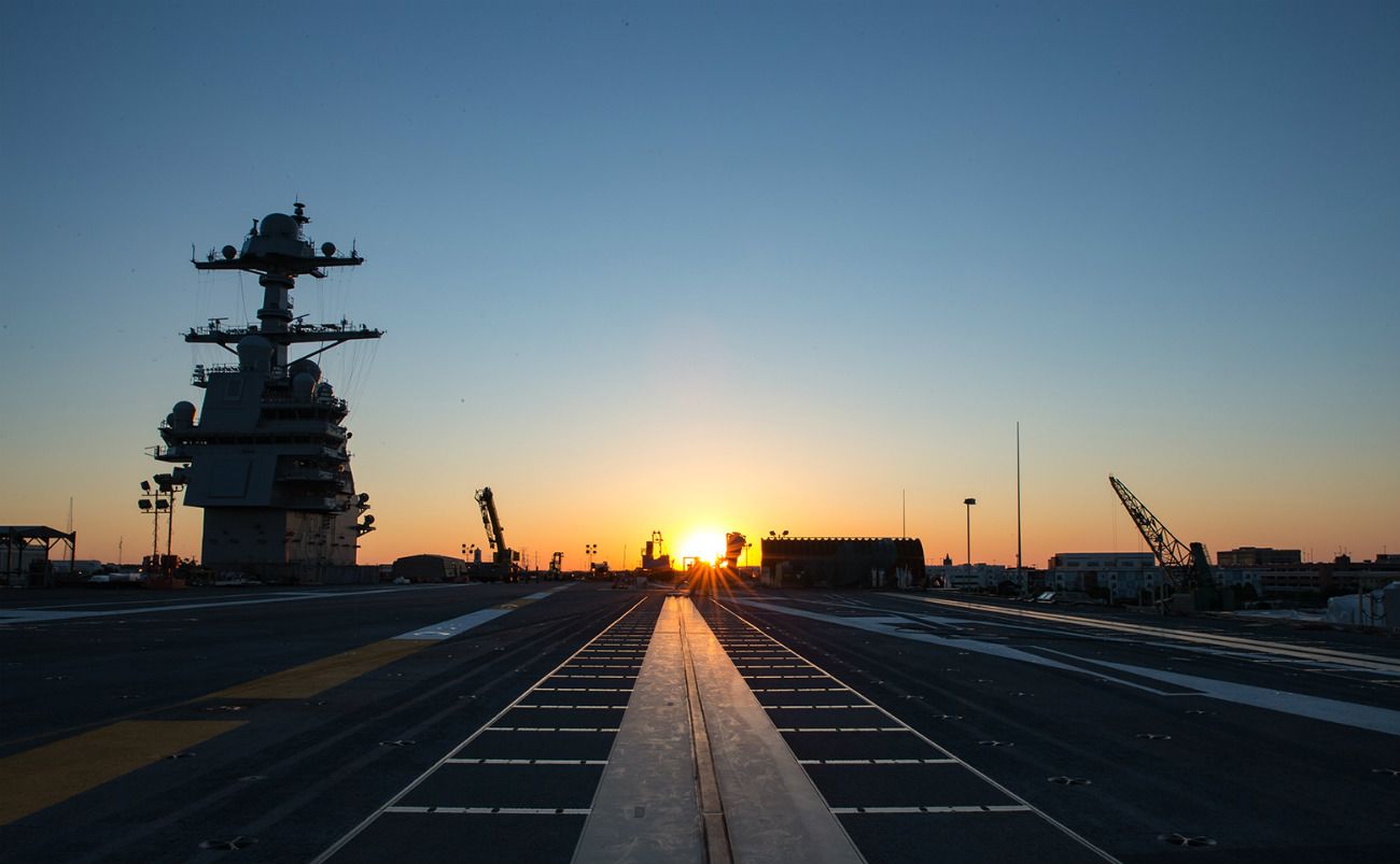 Powerful Image Of The Gerald R. Ford Aircraft Carrier Photo & Picture