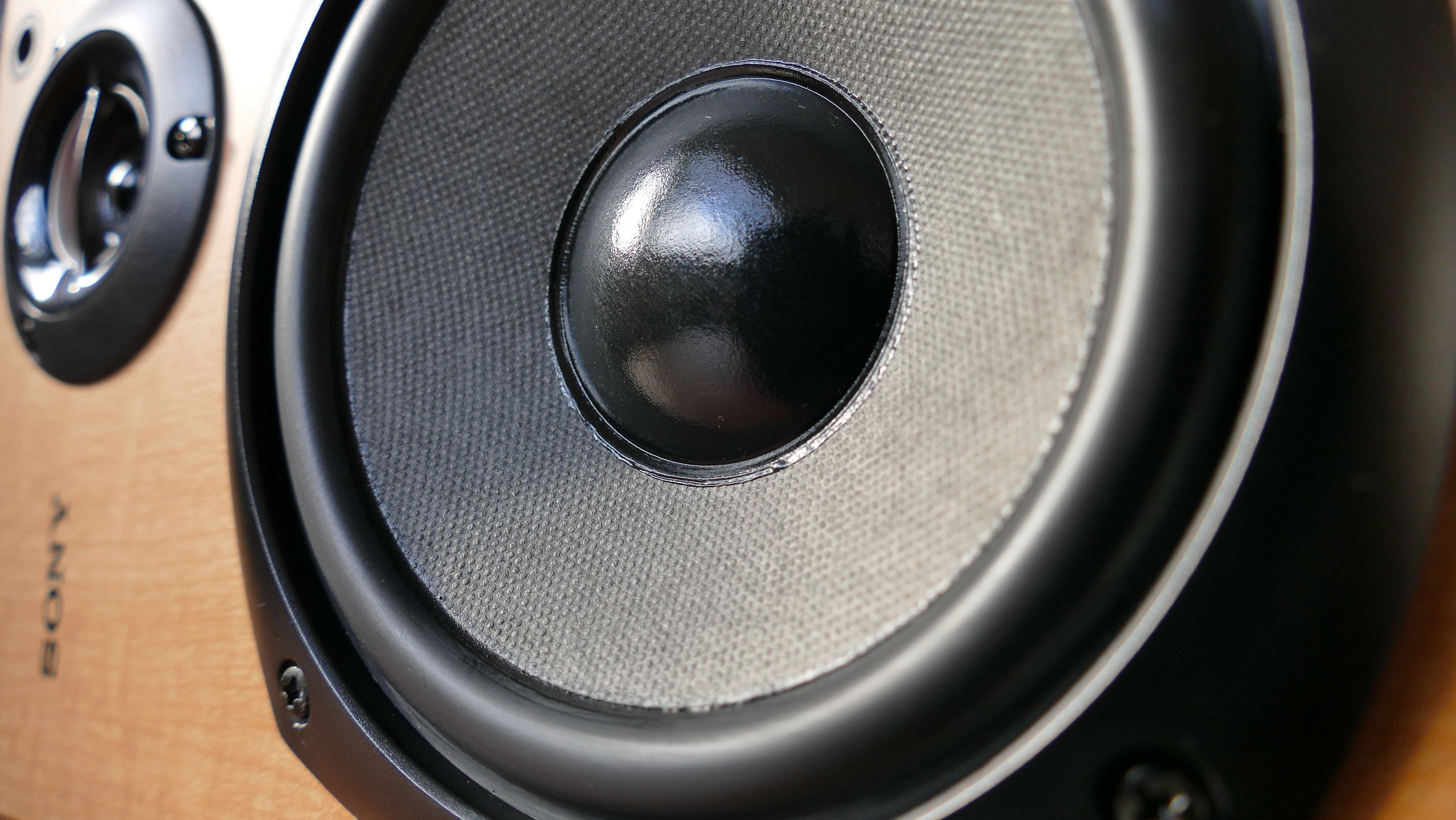 Closed Up Photography of Brown Wooden Framed Sony Speaker · Free