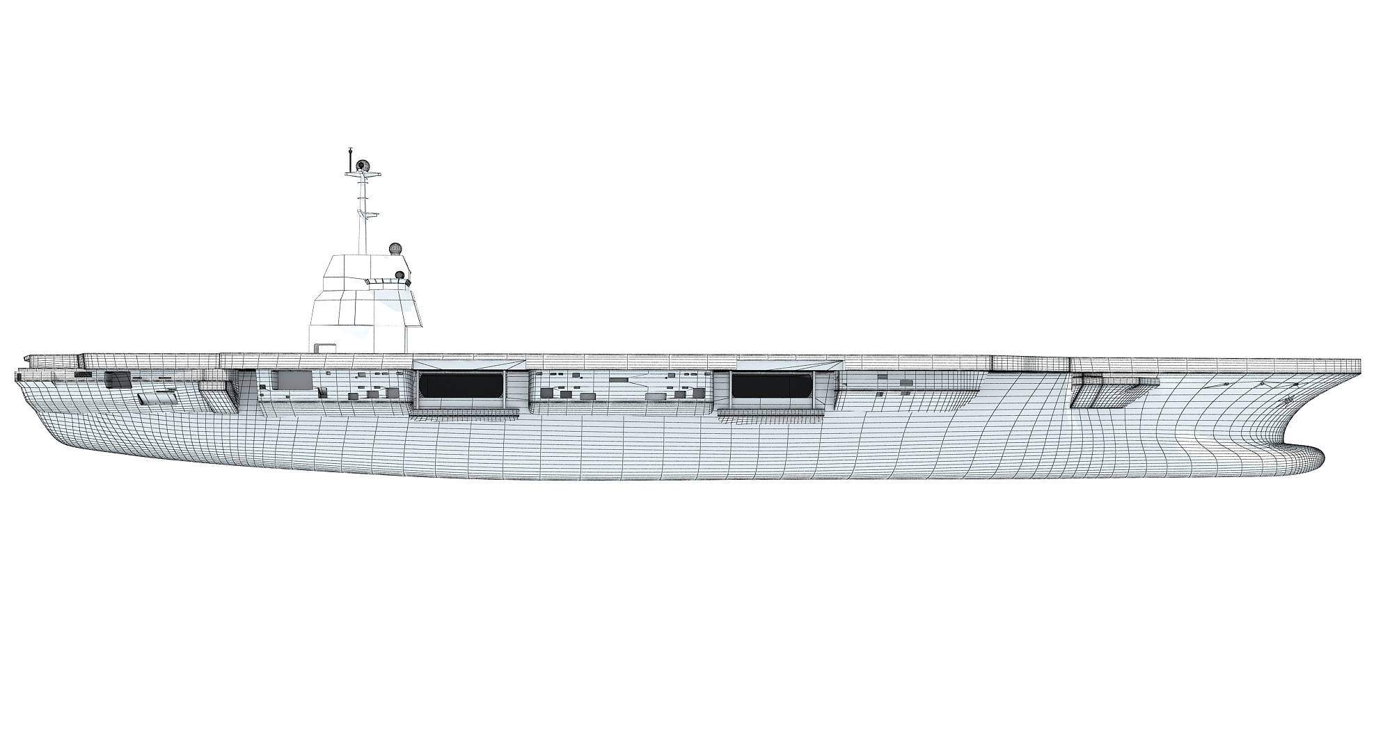 USS Gerald R Ford Aircraft Carrier CVN 78 Print Ready 3D Model