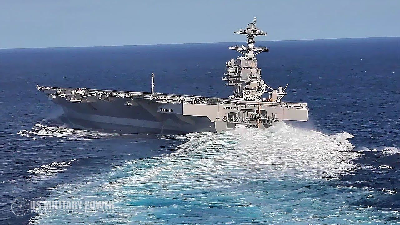 U.S. Navy Releases Incredible Video Of USS Gerald R. Ford Conduct High Speed Turns