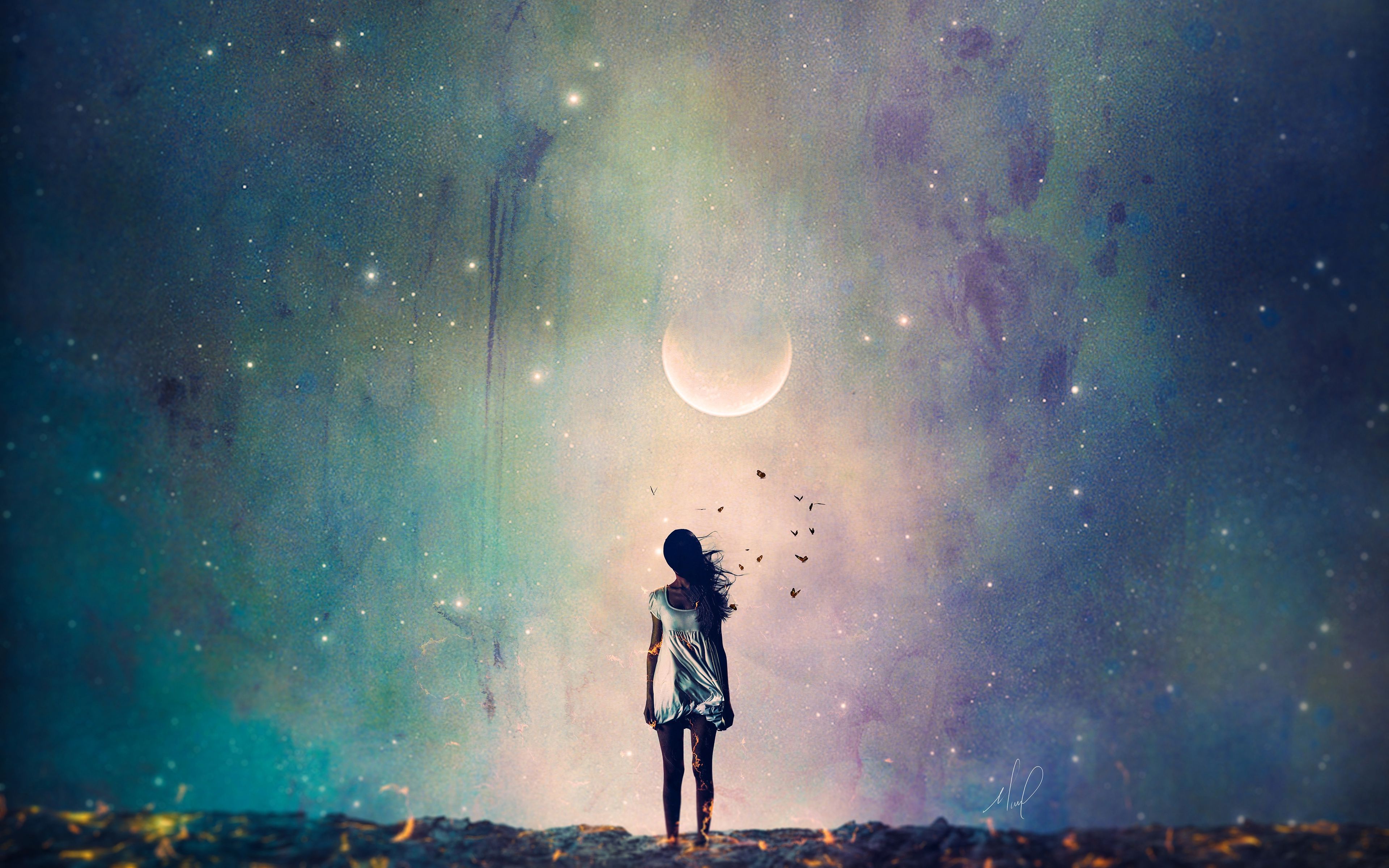 Dark 4K Wallpaper Windows Female