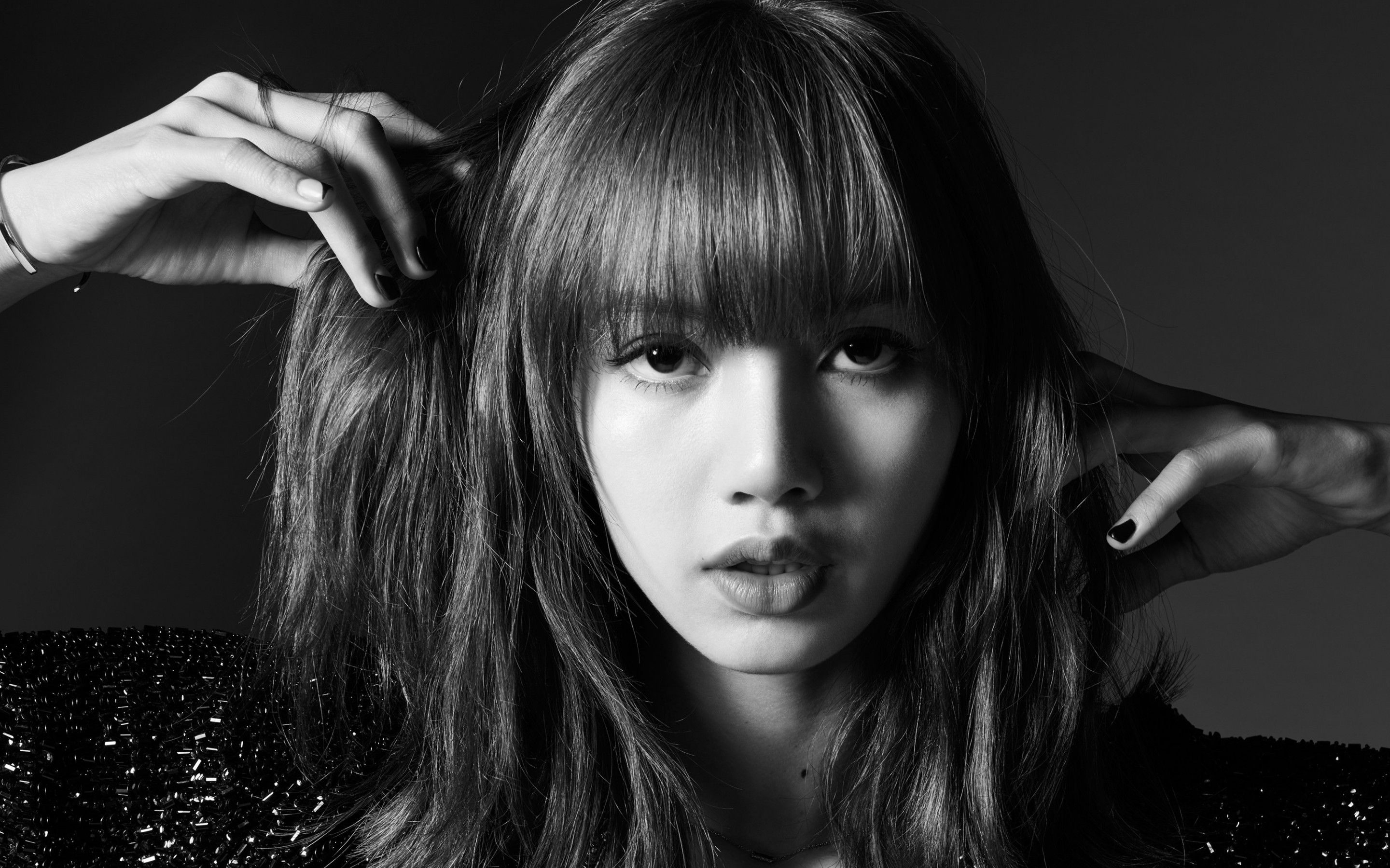 Lisa 4K Wallpaper, Blackpink, Thai Singer, Asian Girl, K Pop Singer, Black/ Dark