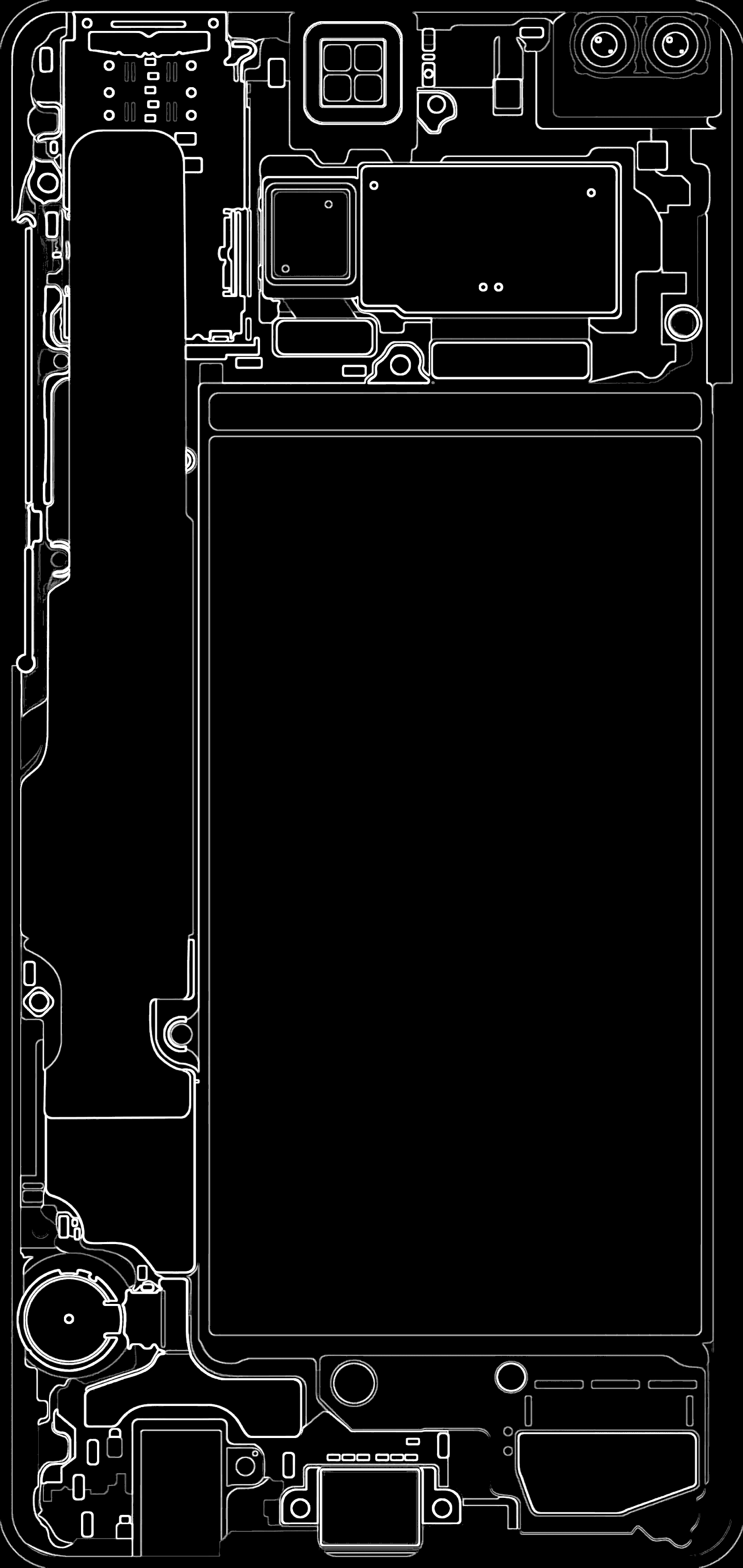 Galaxy SMotherboard Outline Galaxy S10 Hole Punch Wallpaper