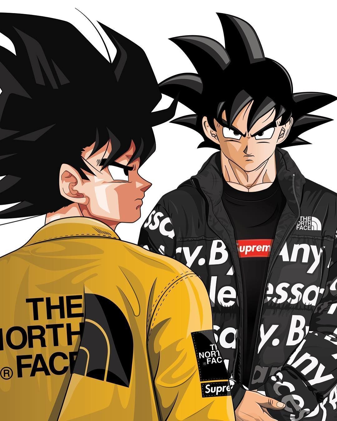 Download Supreme Drip Logo With Son Goku Wallpaper