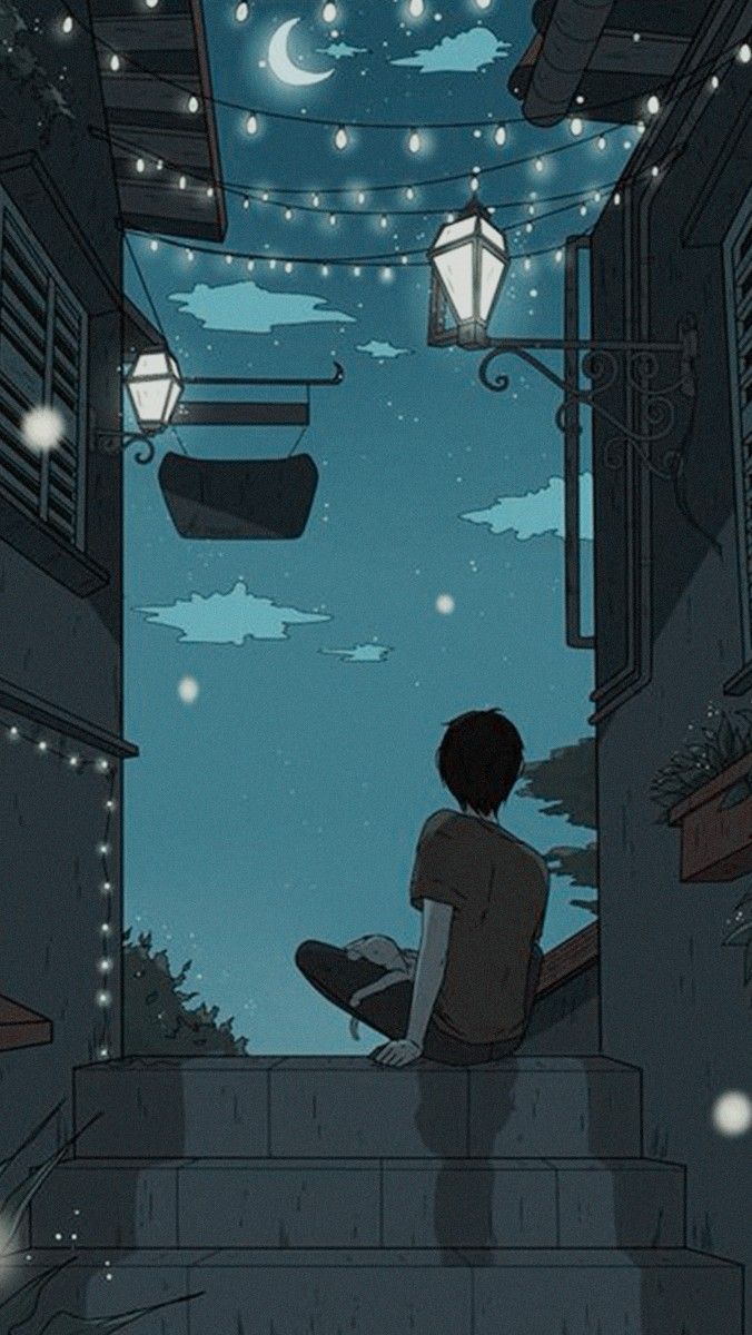 lockscreen. Anime scenery wallpaper, Lonely art, Anime scenery