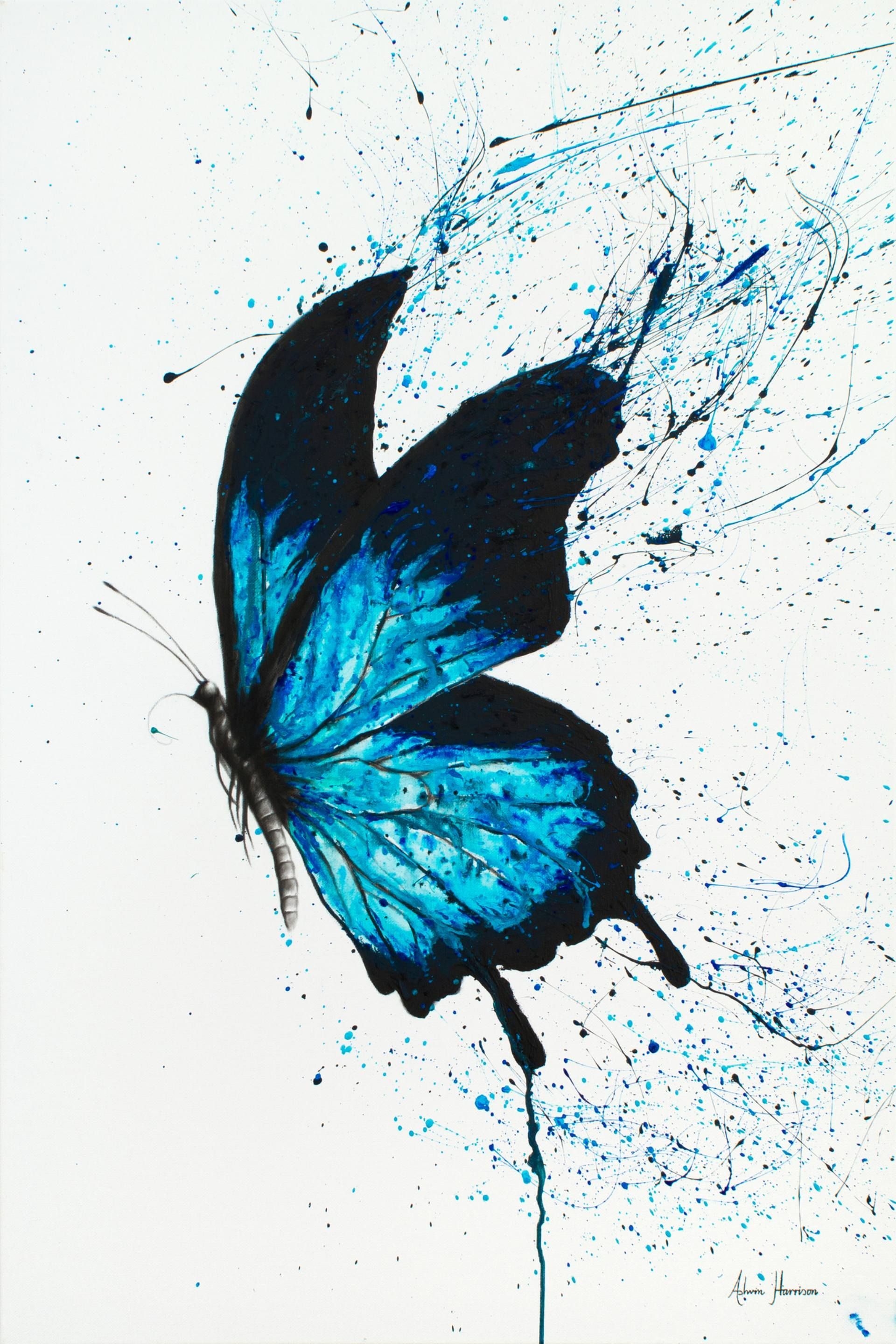 Saatchi Art Artist Ashvin Harrison; Limited Edition Print, Butterfly Dreams #art #butterfly #print. Butterfly art painting, Art painting, Butterfly watercolor