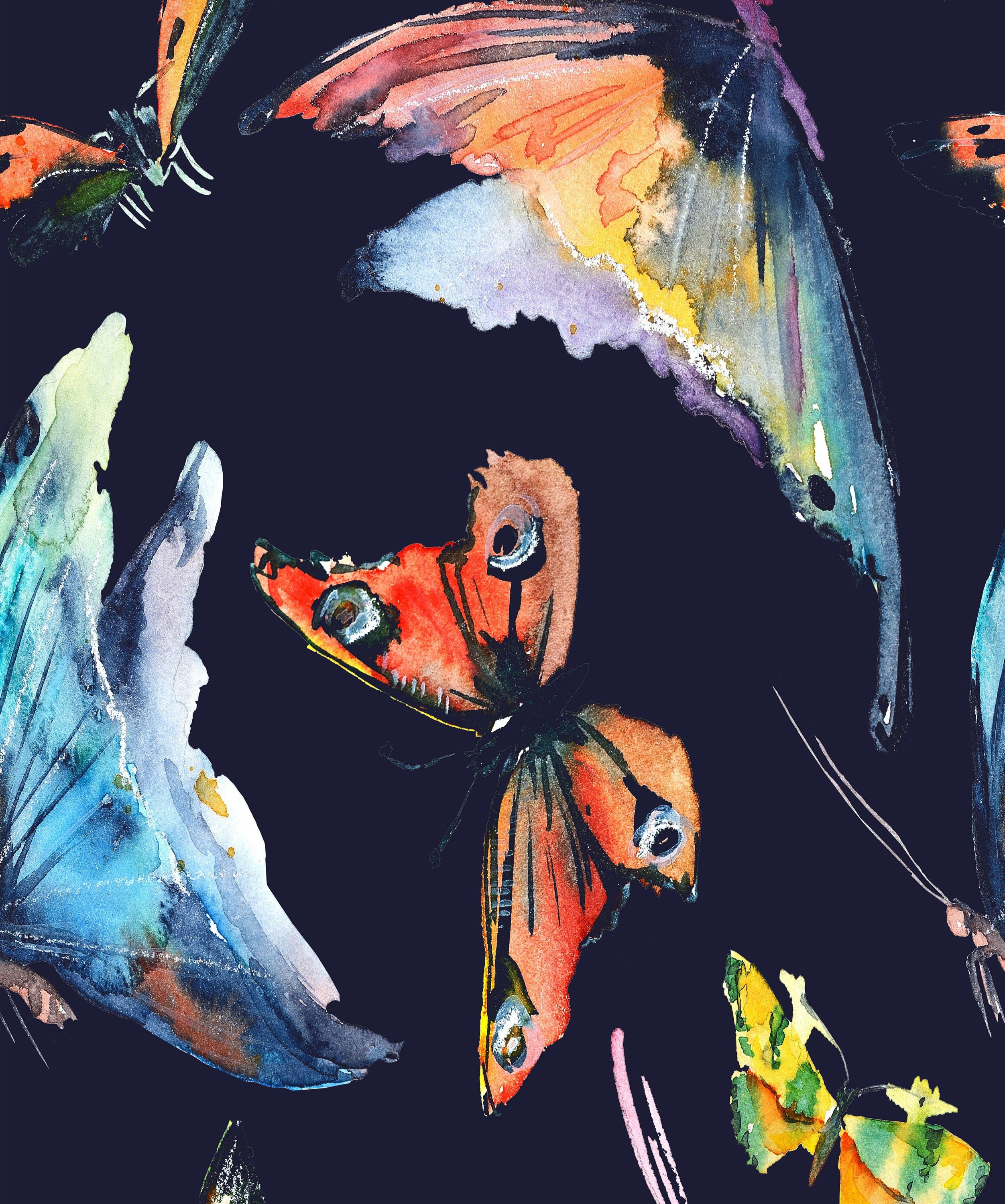 Book Watercolor Butterfly Wallpaper