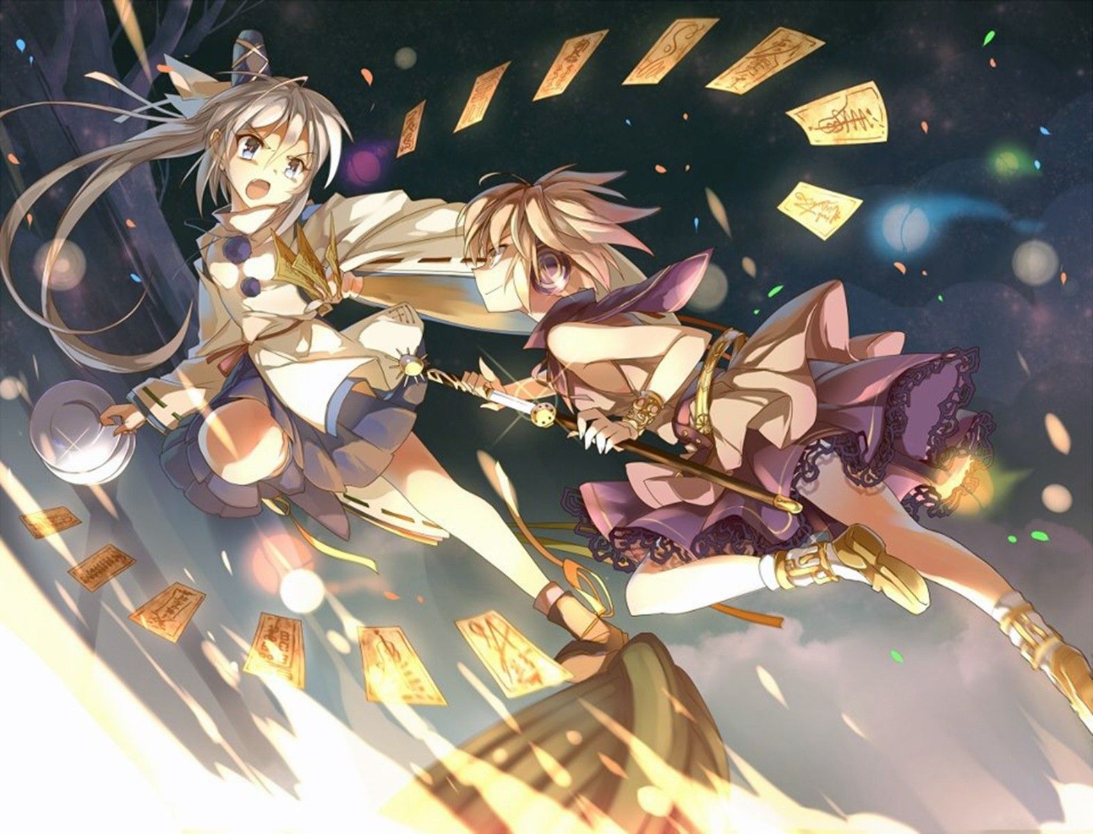 Wallpaper, illustration, anime girls, Touhou, Toyosatomimi no Miko, Mononobe no Futo, mangaka, comic book 1572x1200