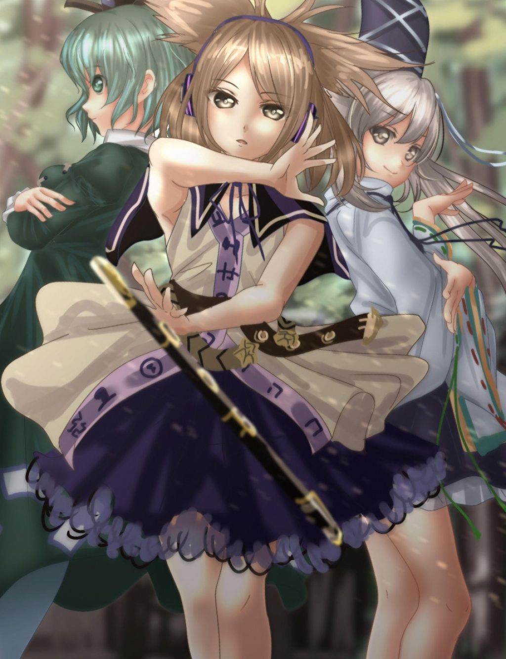 Wallpaper Soga No Tojiko, Toyosatomimi No Miko, Mononobe No Futo, Touhou