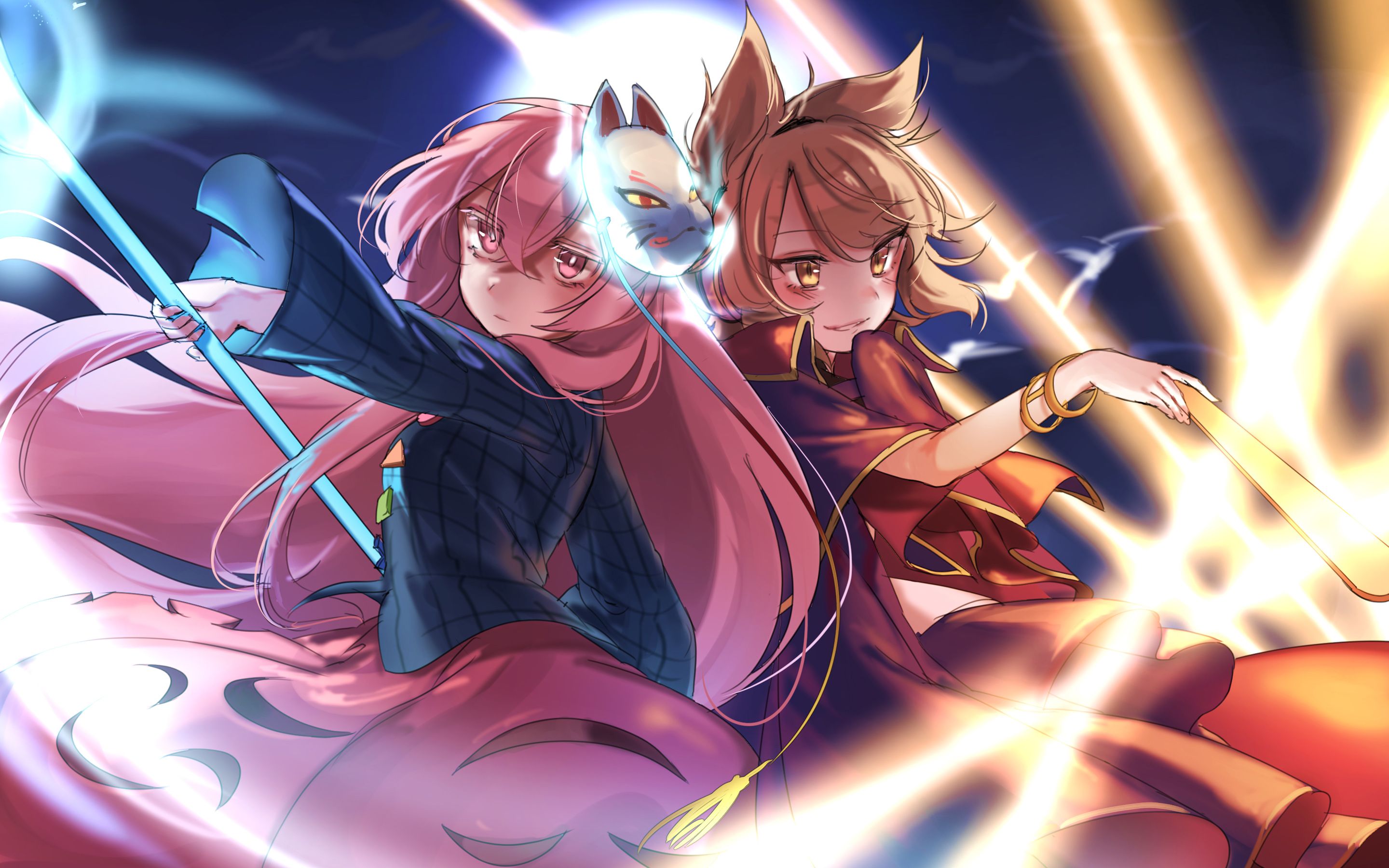 Download wallpaper Toyosatomimi no Miko, Hata, antagonist, manga, Touhou for desktop with resolution 2880x1800. High Quality HD picture wallpaper