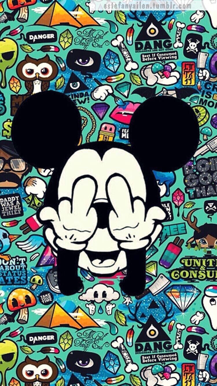 Mickey Mouse Dope Trippy Wallpaper
