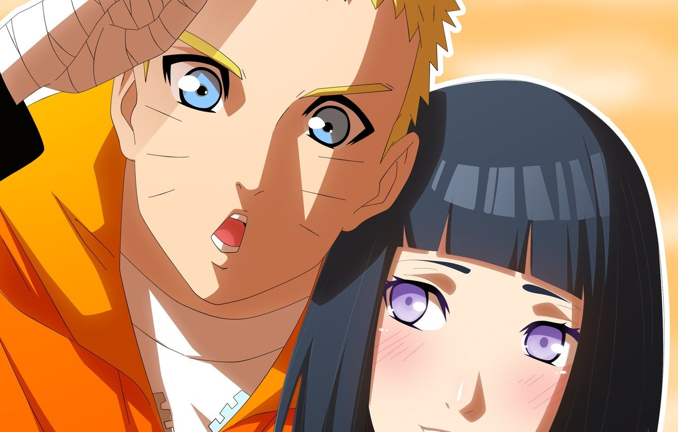 Wallpaper girl, guy, Naruto, Naruto, Naruto Uzumaki, Hinata Hyuga image for desktop, section сёнэн