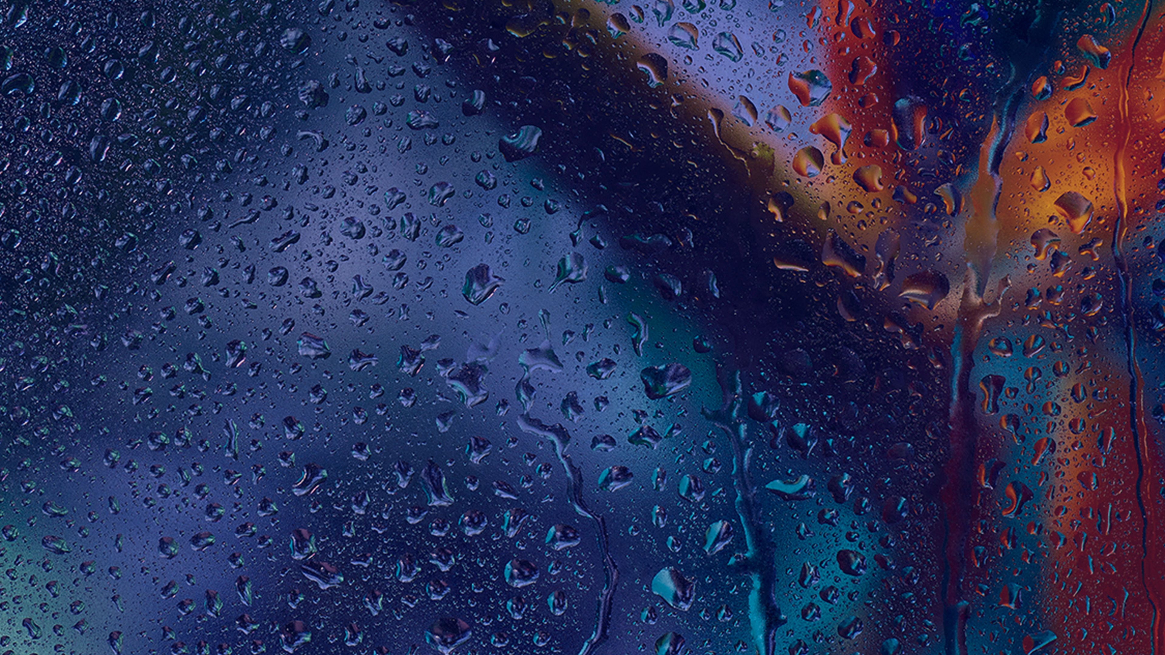 Rain Blue Pattern Background Dark Wallpaper