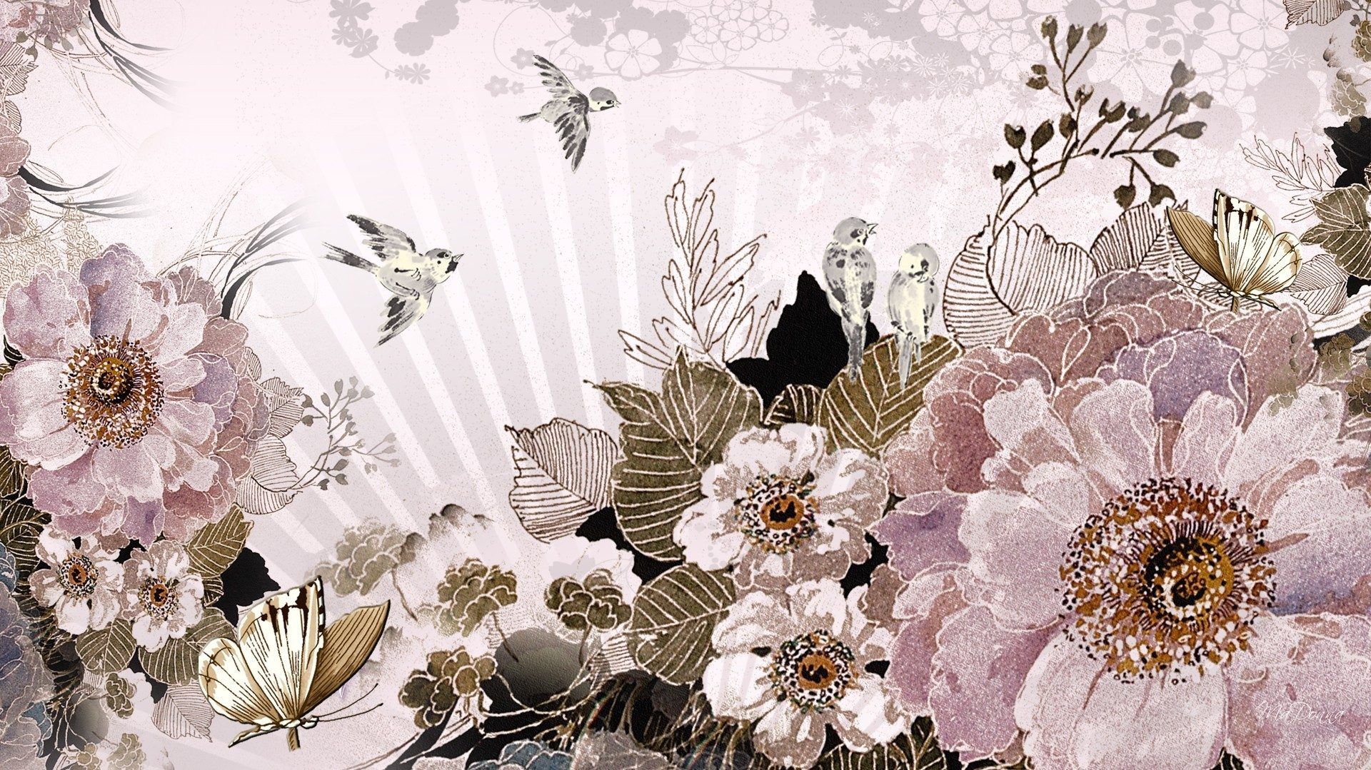 Oriental Flower Wallpaper Free Oriental Flower Background