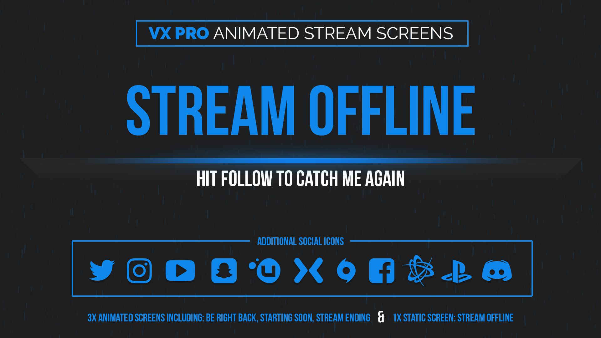 VX Pro Blue Blue Stream Screens & Mixer