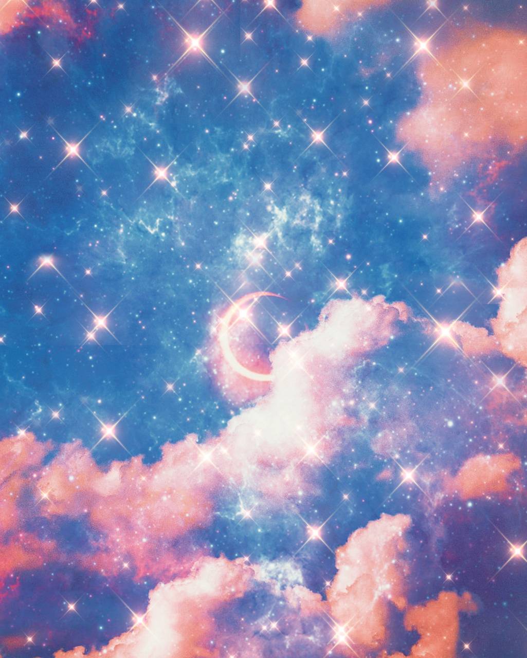 Galaxy glitter wallpaper