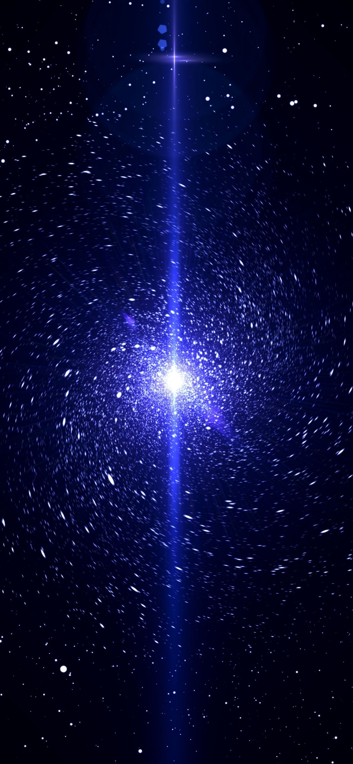 Download 1125x2436 wallpaper blue stars, space, glitter, lines, art, iphone x 1125x2436 HD image, background, 20339