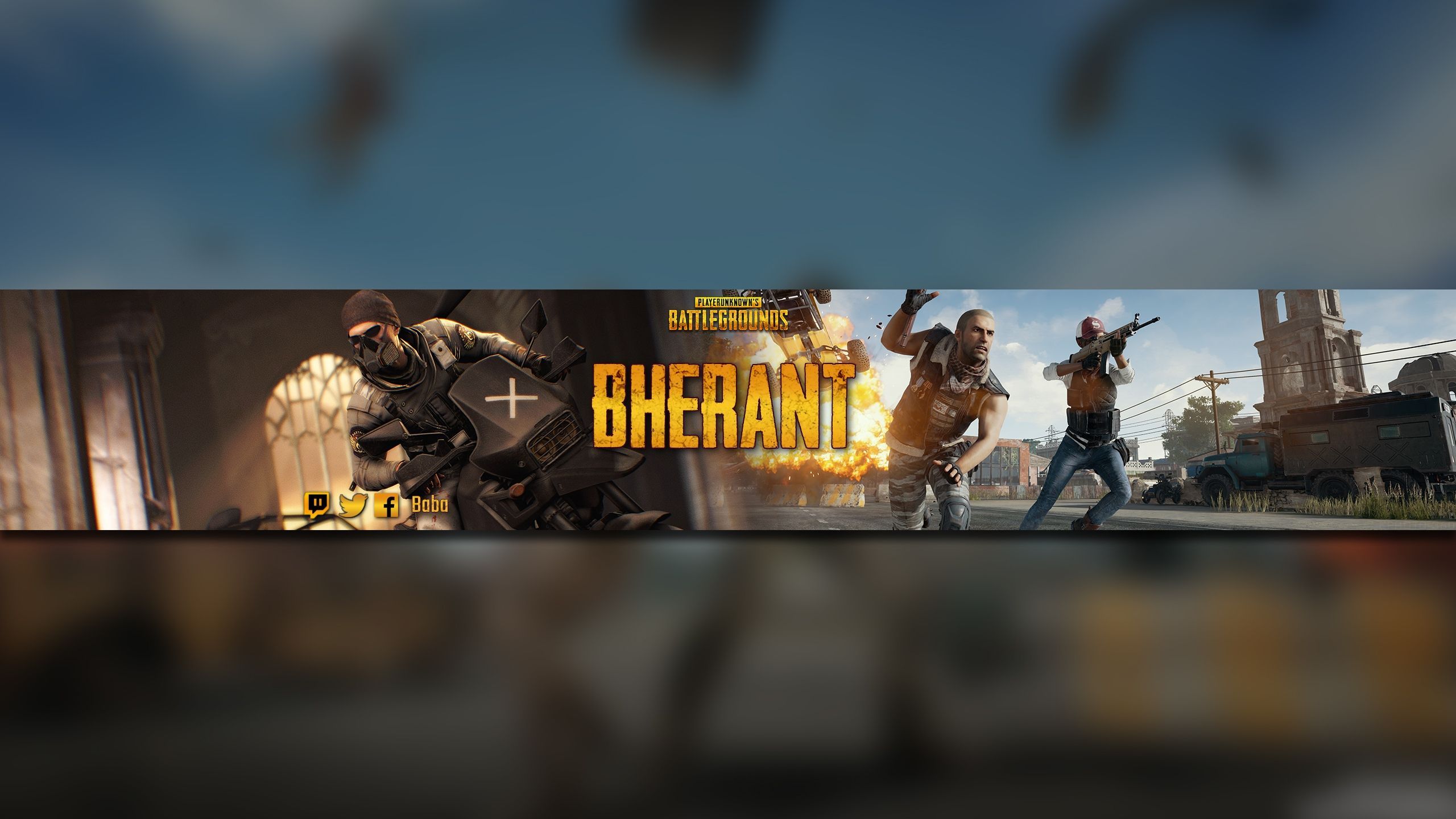 Create a youtube banner game of PUBG cool. Youtube banners, Youtube banner , Gaming banner