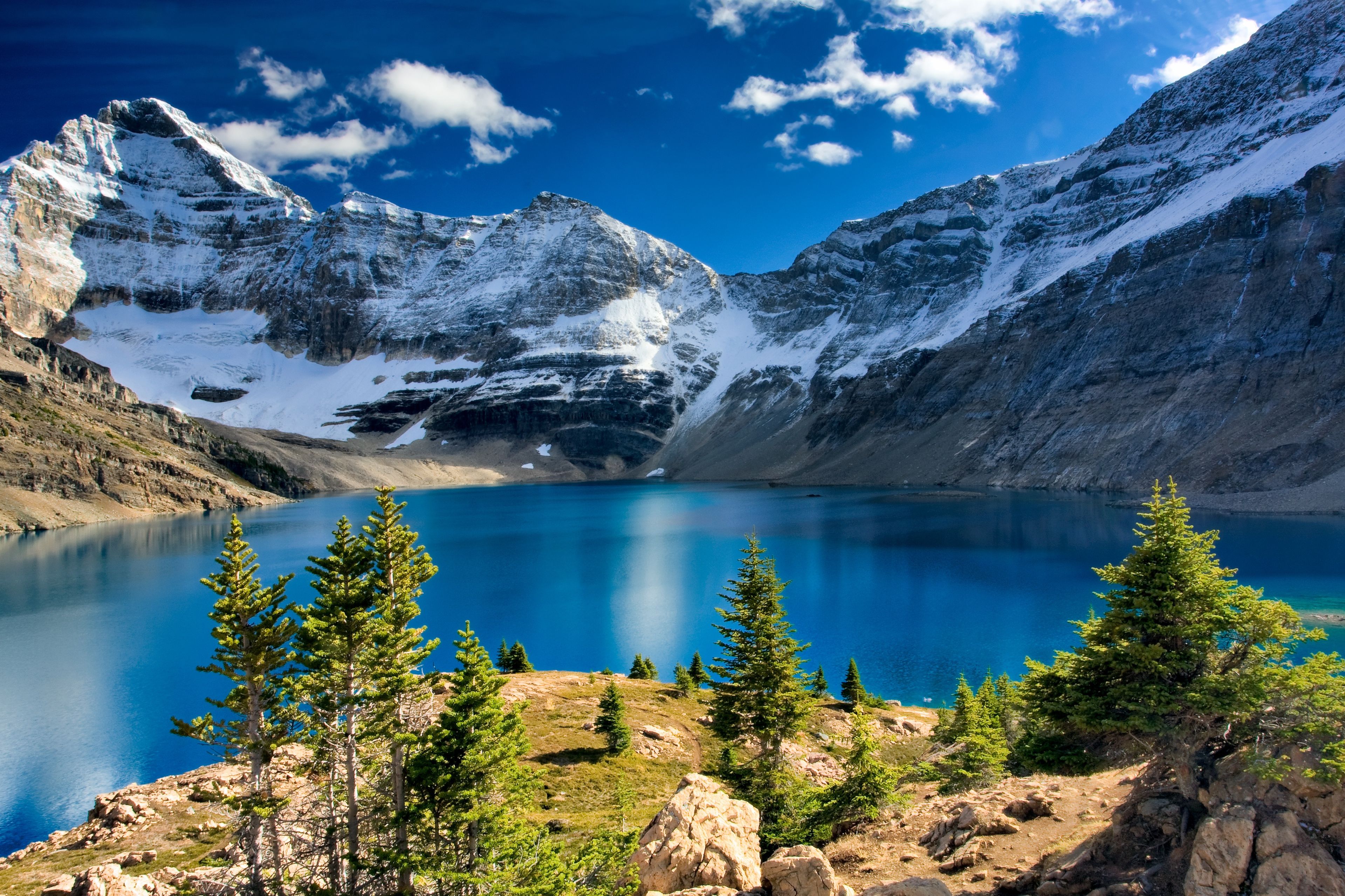 4K Wallpaper Mountains Lake