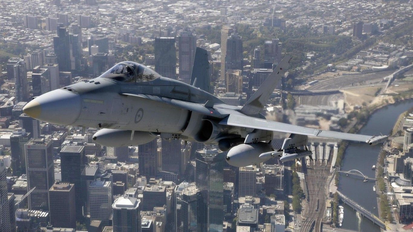 F18 Hornet Aussy Air Force HD desktop wallpaper