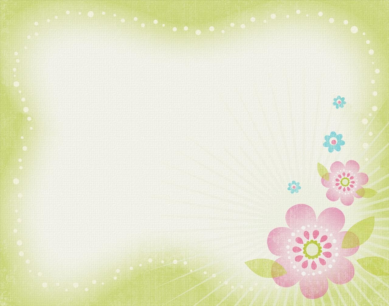 Spring Flower Right Frame Background For PowerPoint and Frame PPT