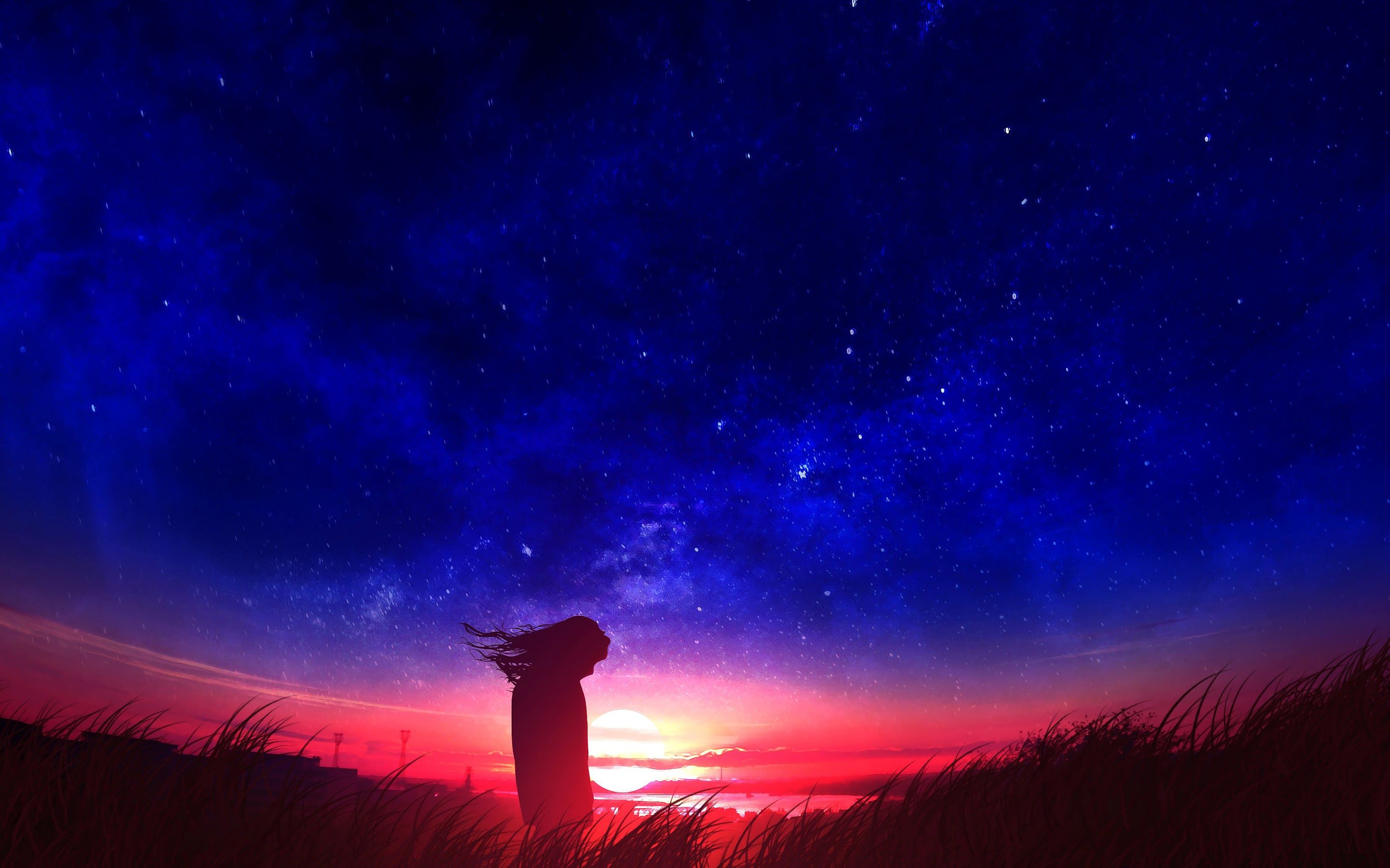 Extraordinary Anime Sunset Wallpaper 4K Pics
