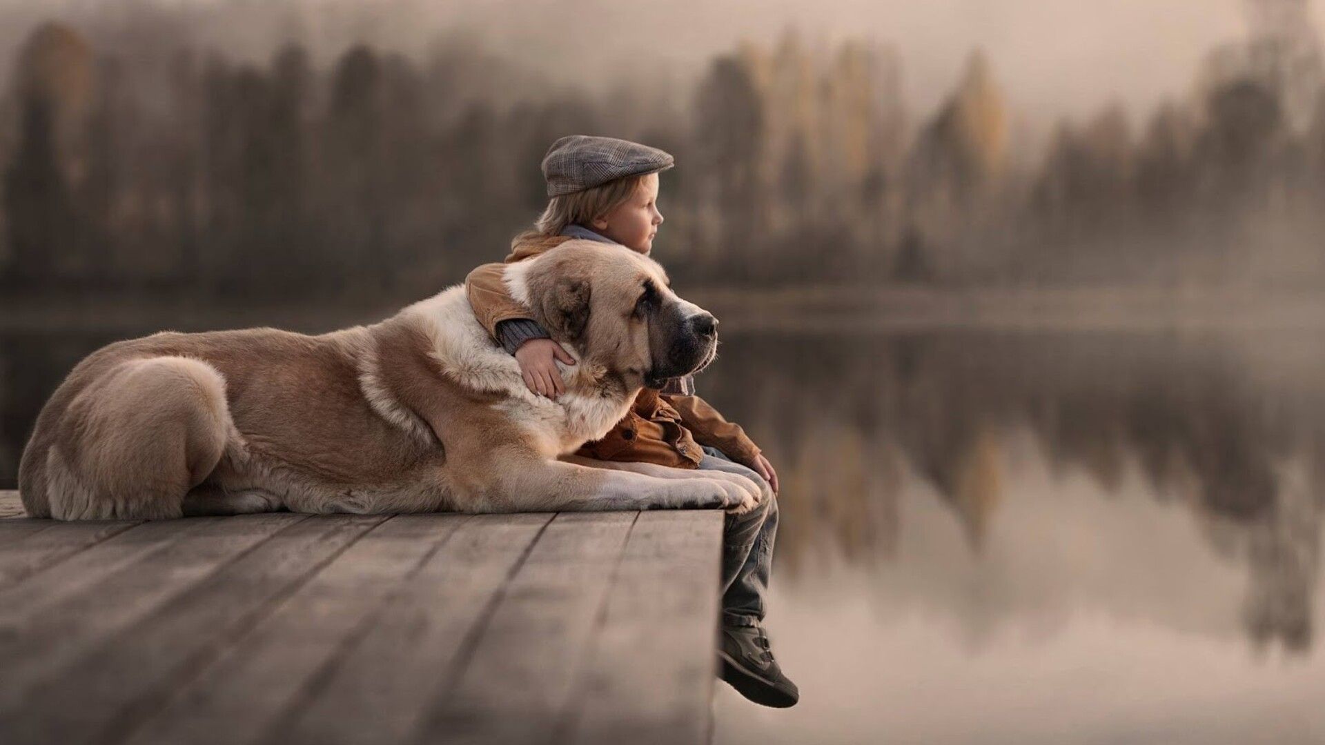Kids And Dogs Laptop Full HD 1080P HD 4k Wallpaper, Image, Background, Photo and Picture