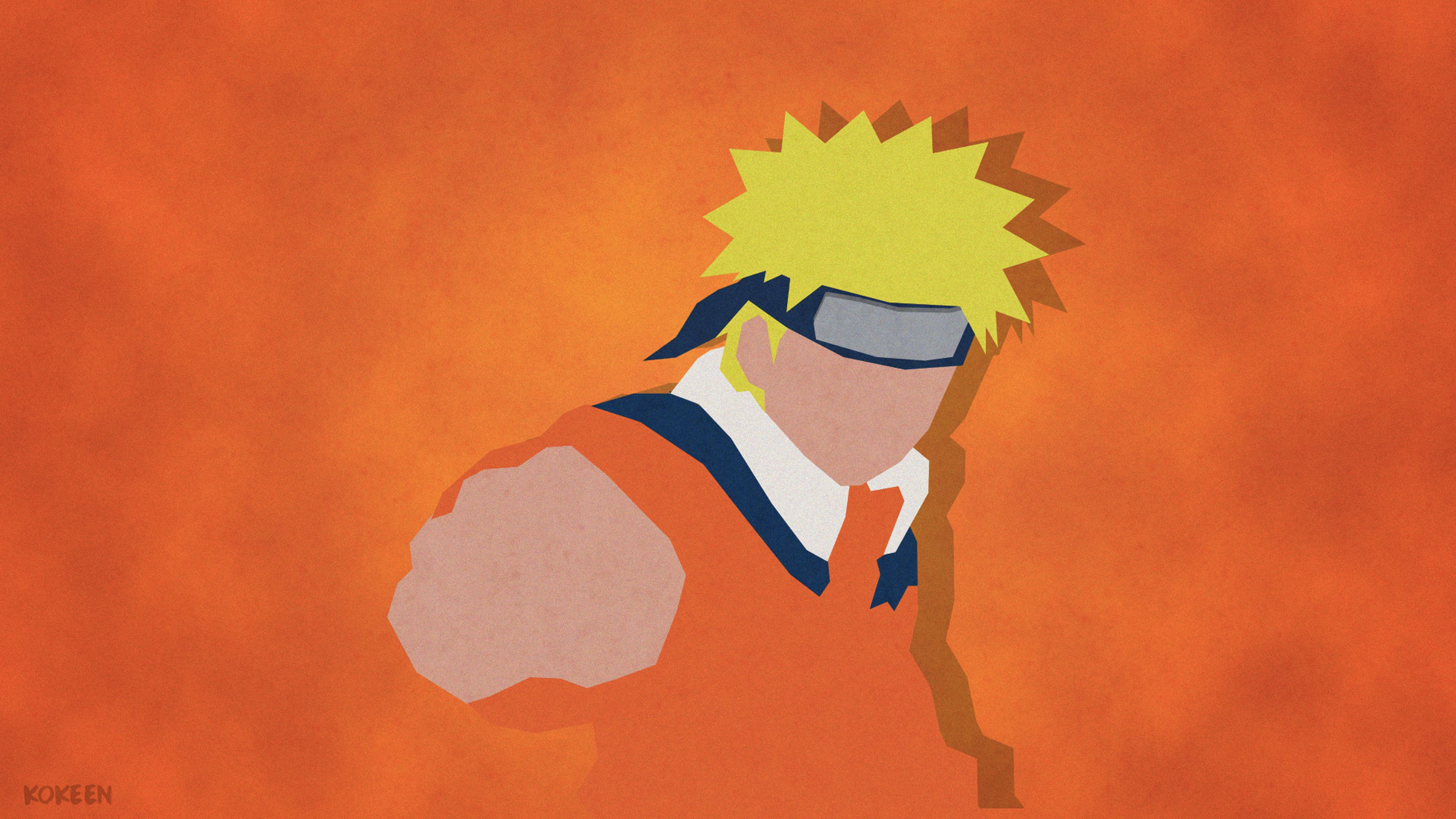 Desktop Wallpaper Naruto Uzumaki, Anime, Naruto Shippuden Minimalism Art, 4k, HD Image, Picture, Background, E20b9b