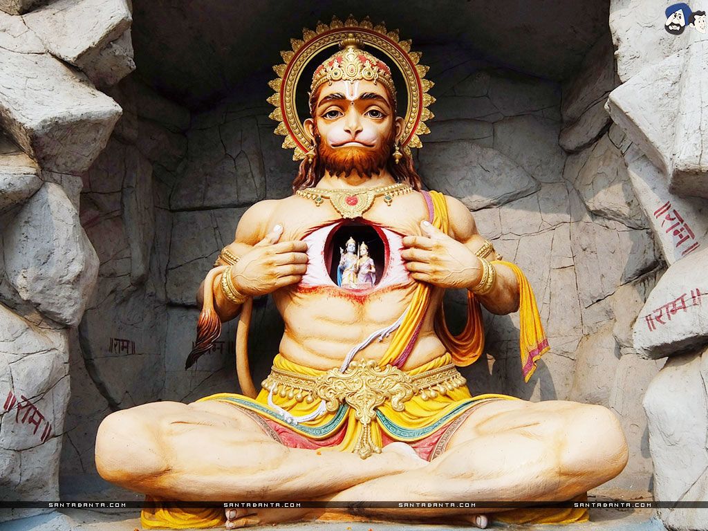 Idol of Lord Hanuman, divine companion of the god Rama