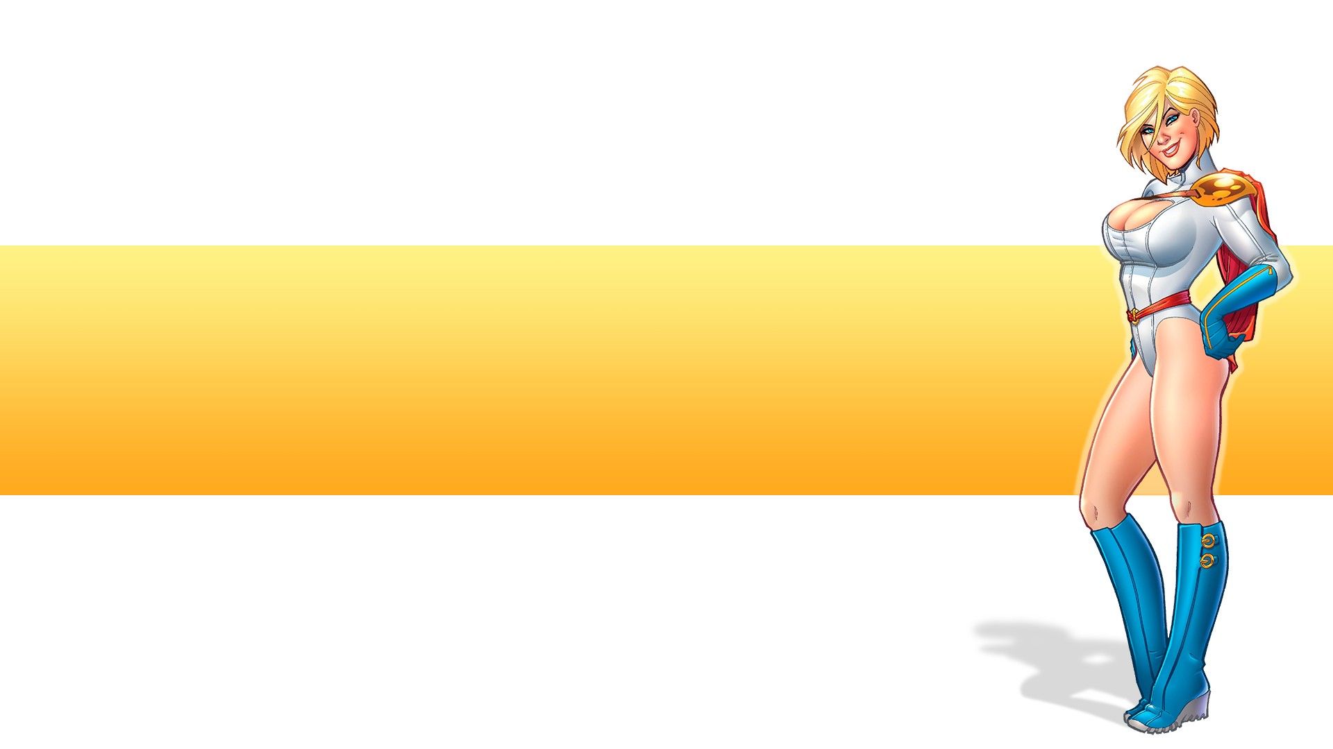 Wallpaper, illustration, cartoon, DC Comics, Toy, Power Girl, hand, finger, figurine 1920x1080