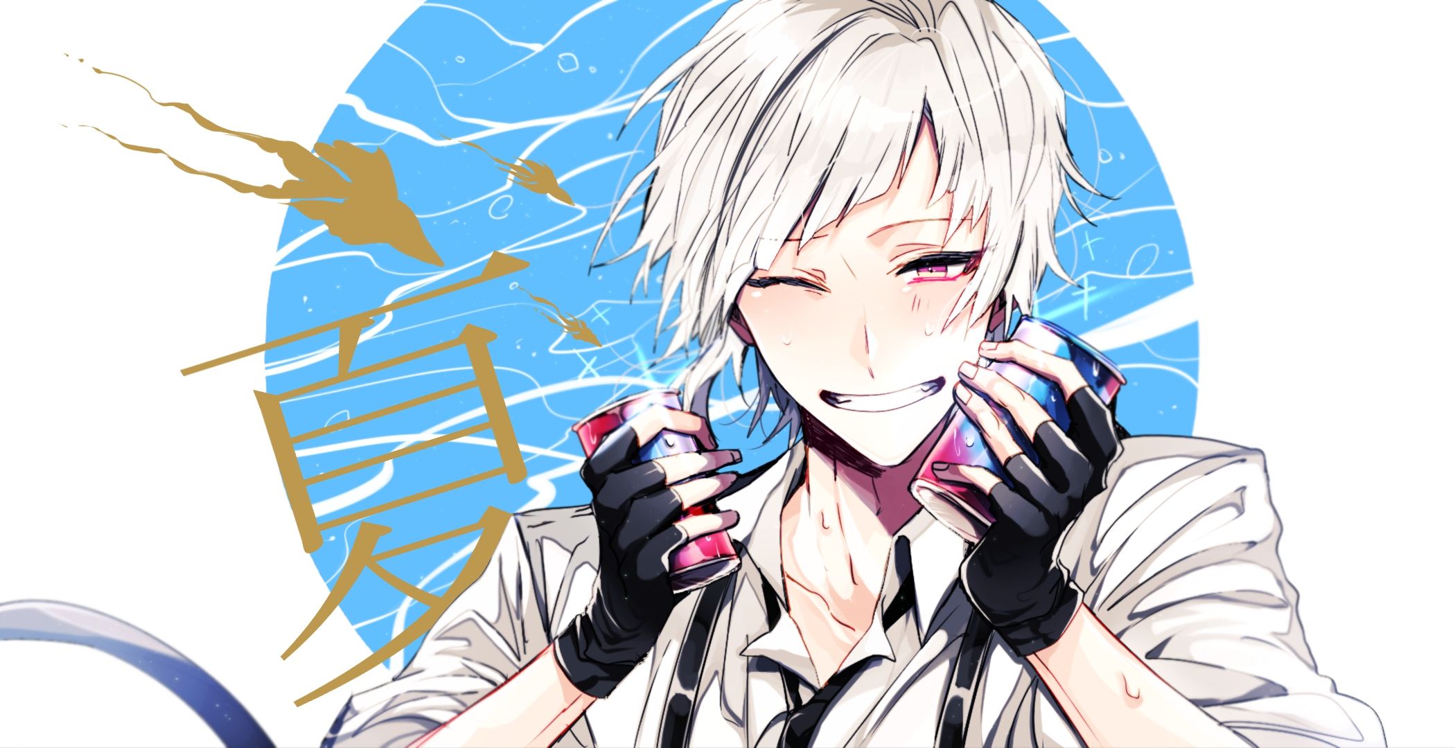 Wallpaper, Bungou Stray Dogs, anime boys, Nakajima Atsushi 2100x1080