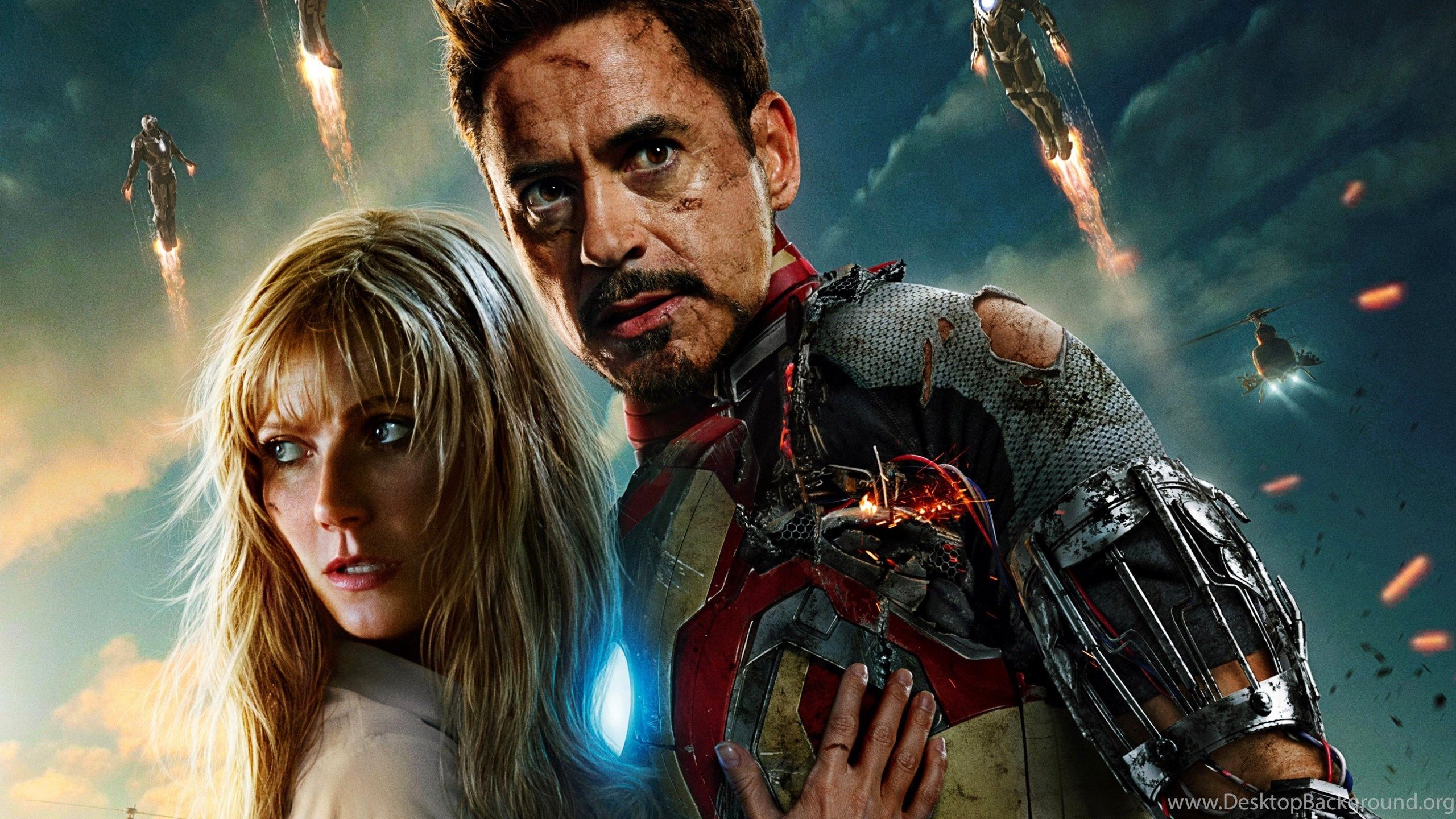 Iron Man 3 Tony Stark And Pepper Potts HD Desktop Wallpaper. Desktop Background