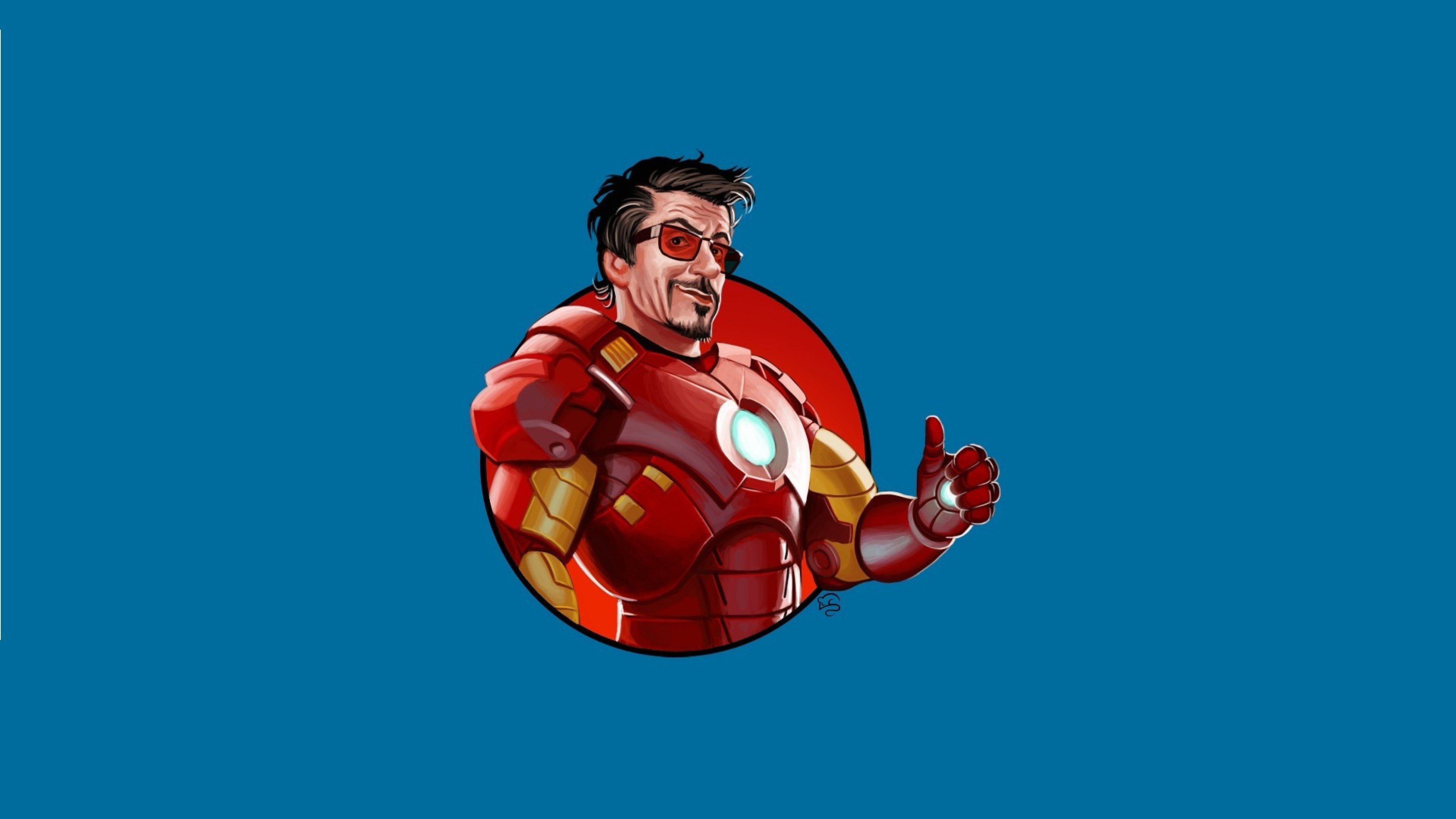 Minimalistic Iron Man Sunglasses Tony Stark Thumbs Man Ok HD Wallpaper