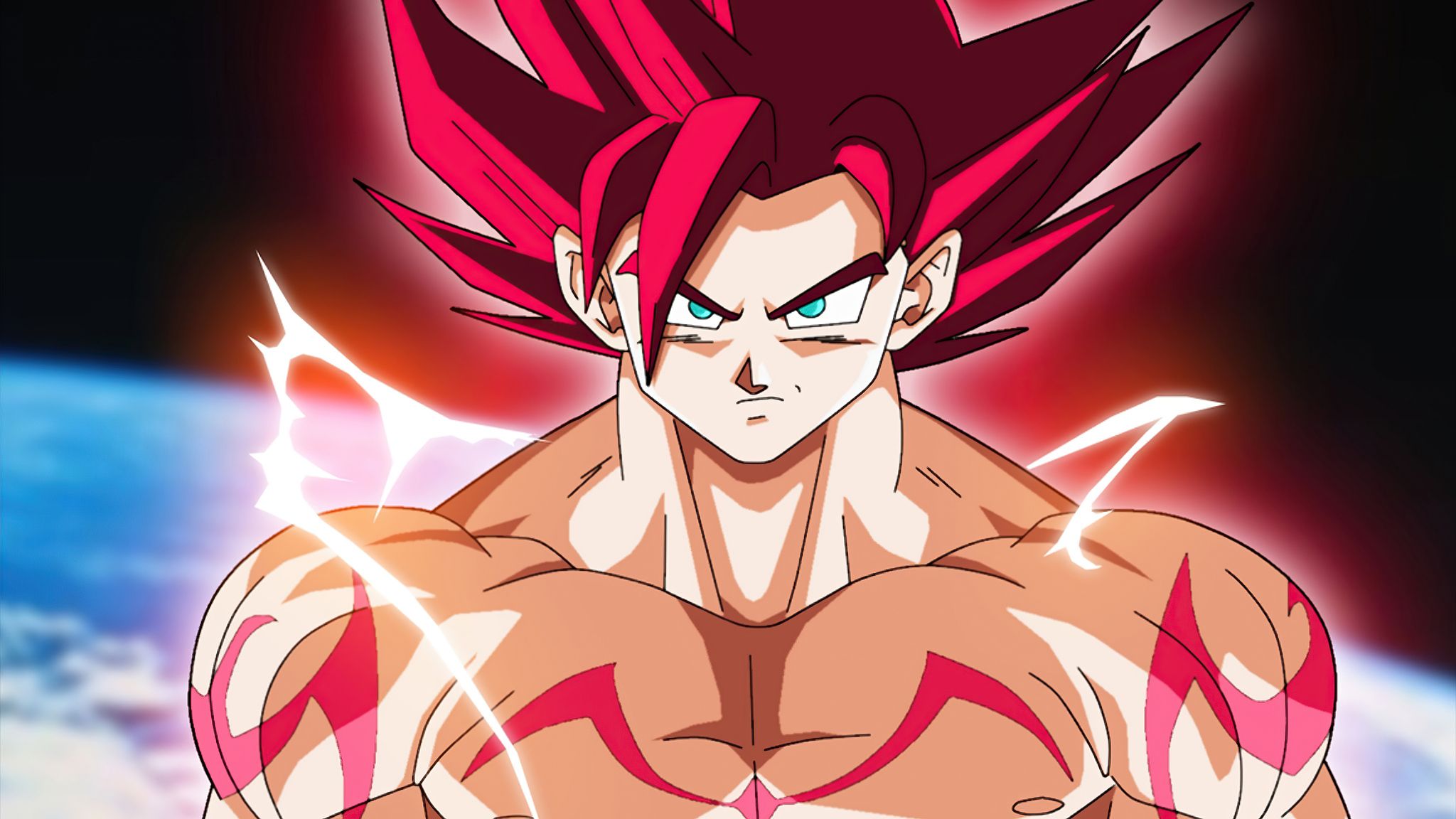 Dragon Ball Super Goku Super Saiyan God 4k 2048x1152 Resolution HD 4k Wallpaper, Image, Background, Photo and Picture