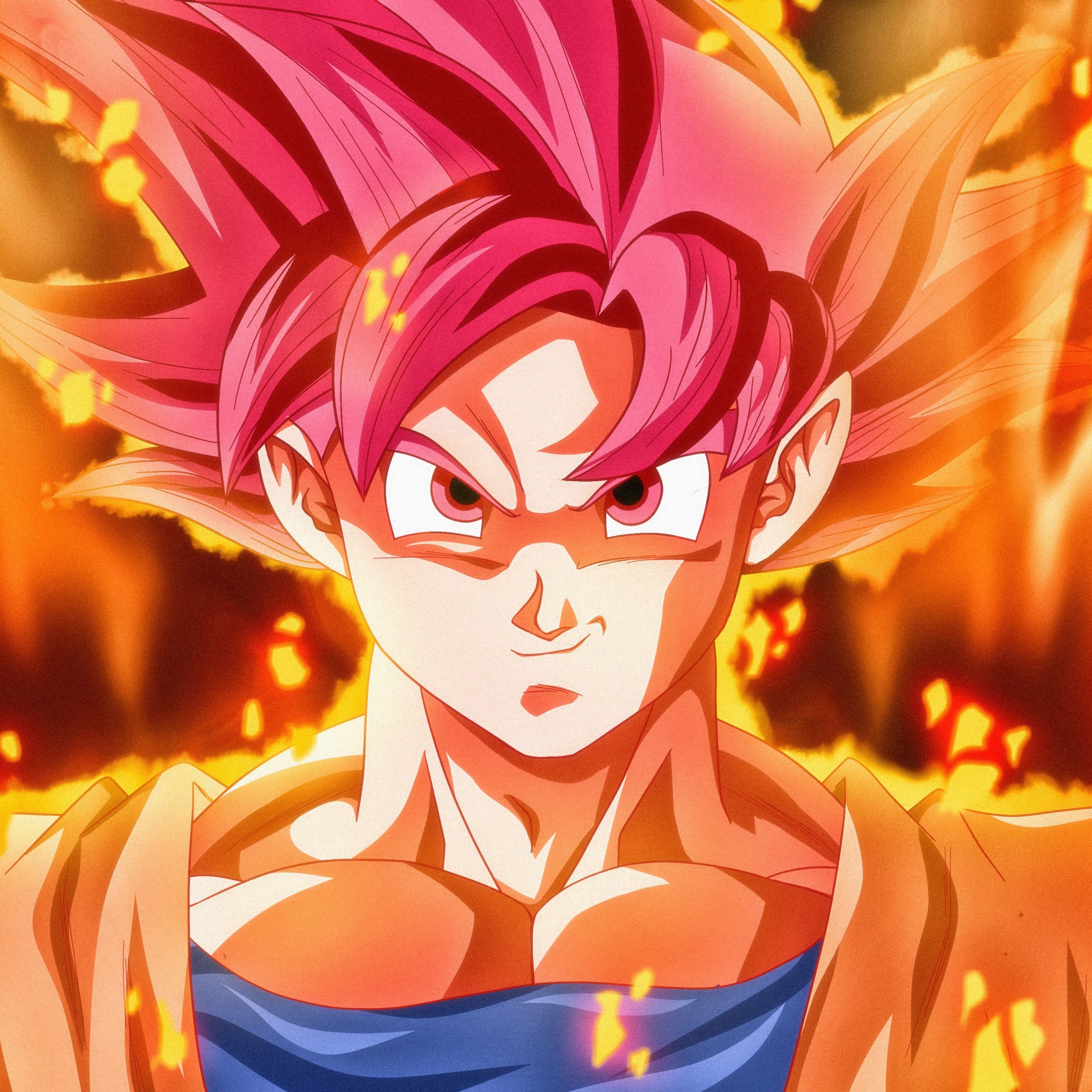 Super Saiyan God 4K Wallpaper, Goku, Dragon Ball Super, 5K, Anime