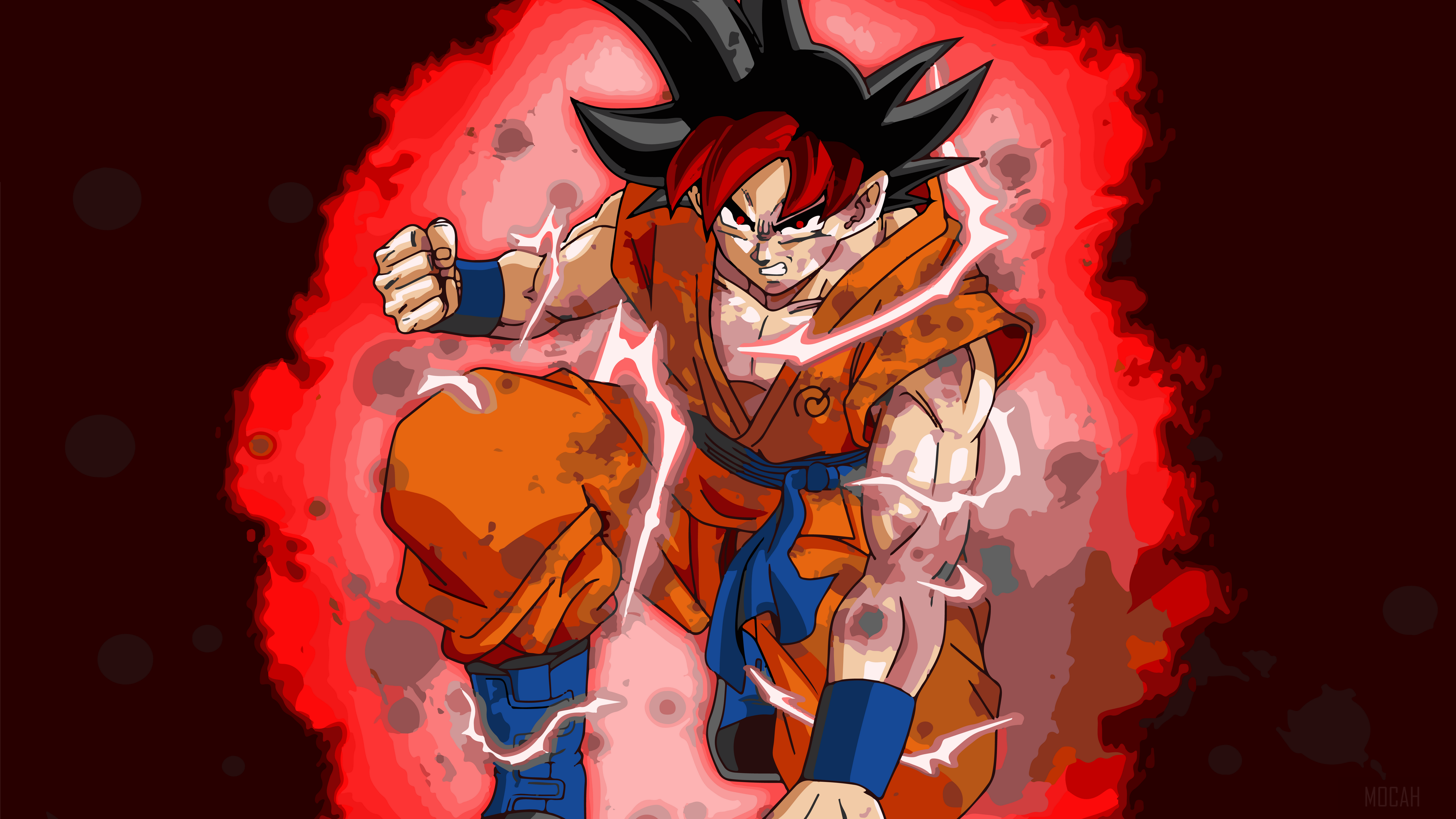 Dragon Ball Super, Goku, Super Saiyan God 4k wallpaper. Mocah HD Wallpaper