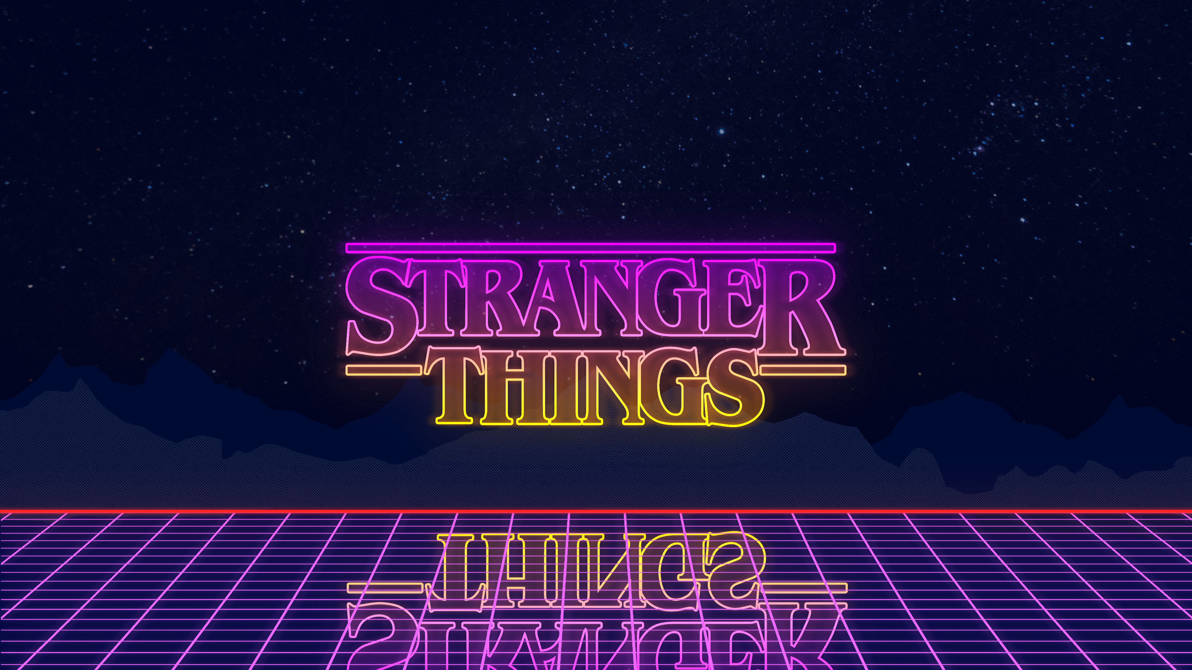 Outrun Stranger Things Wallpaper [3840 x 2160]