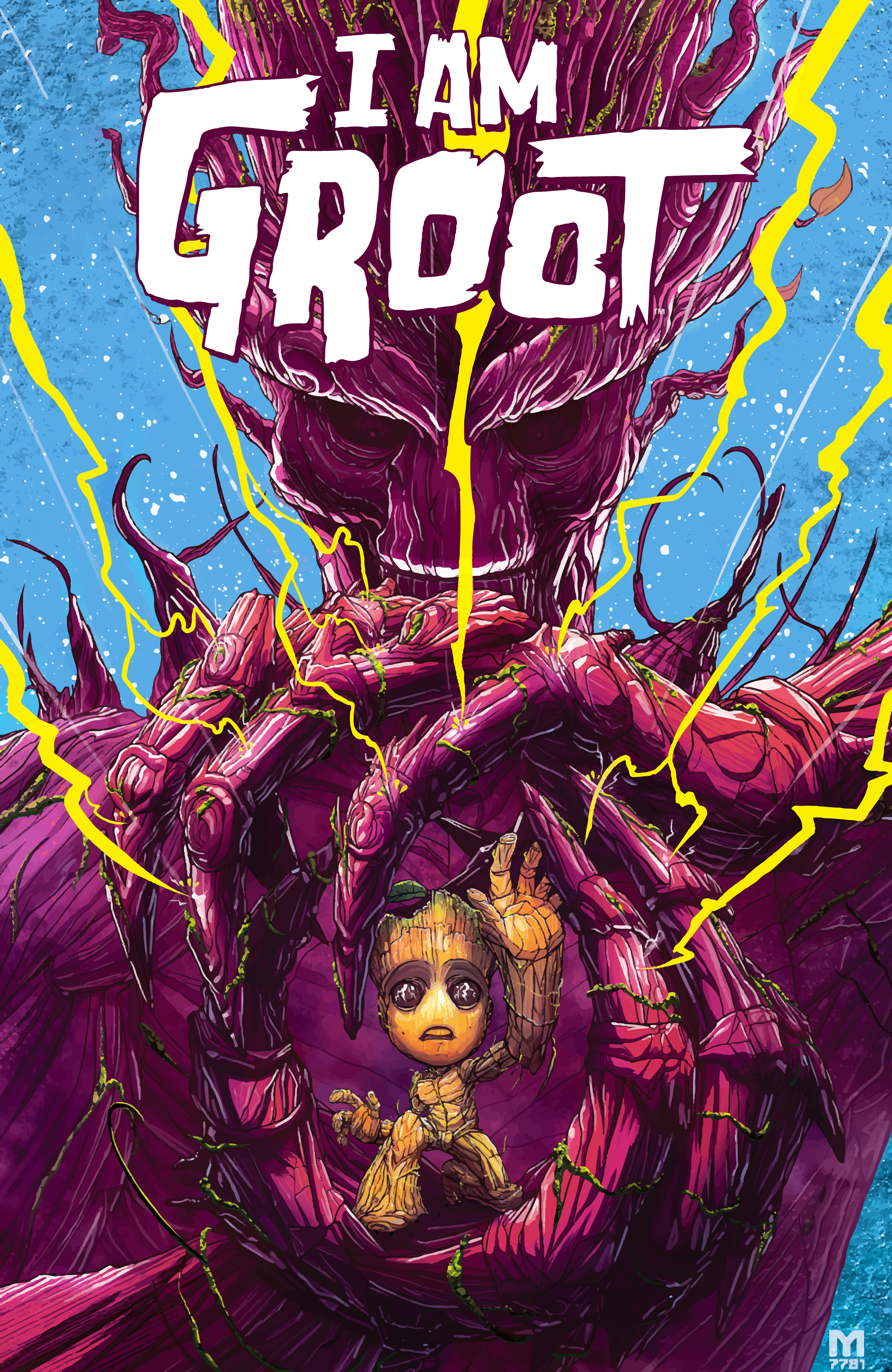 4K Wallpaper Cover of I Am Groot by Christopher Hastings and Flaviano