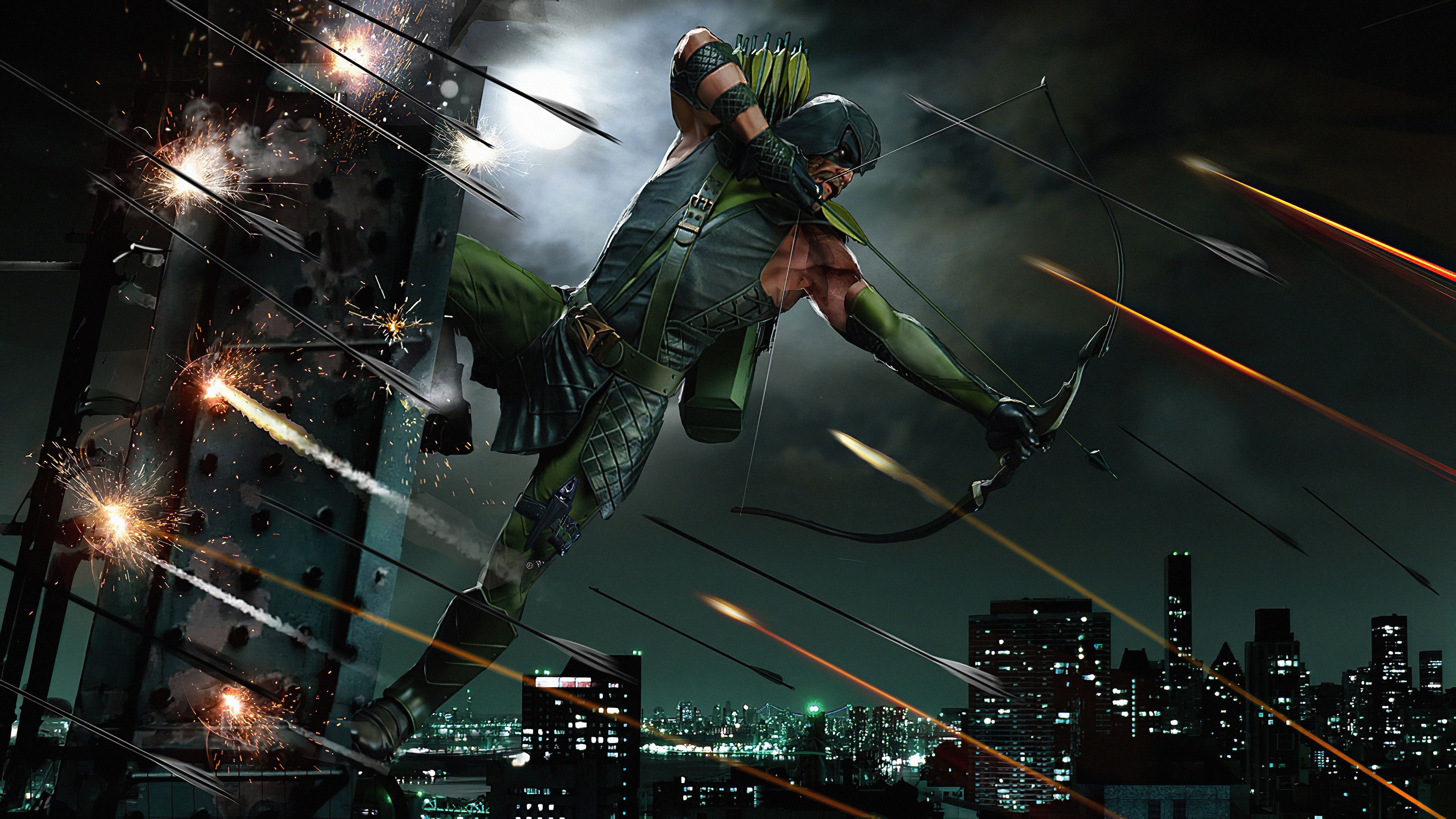 Green Arrow Desktop Wallpaper 4K