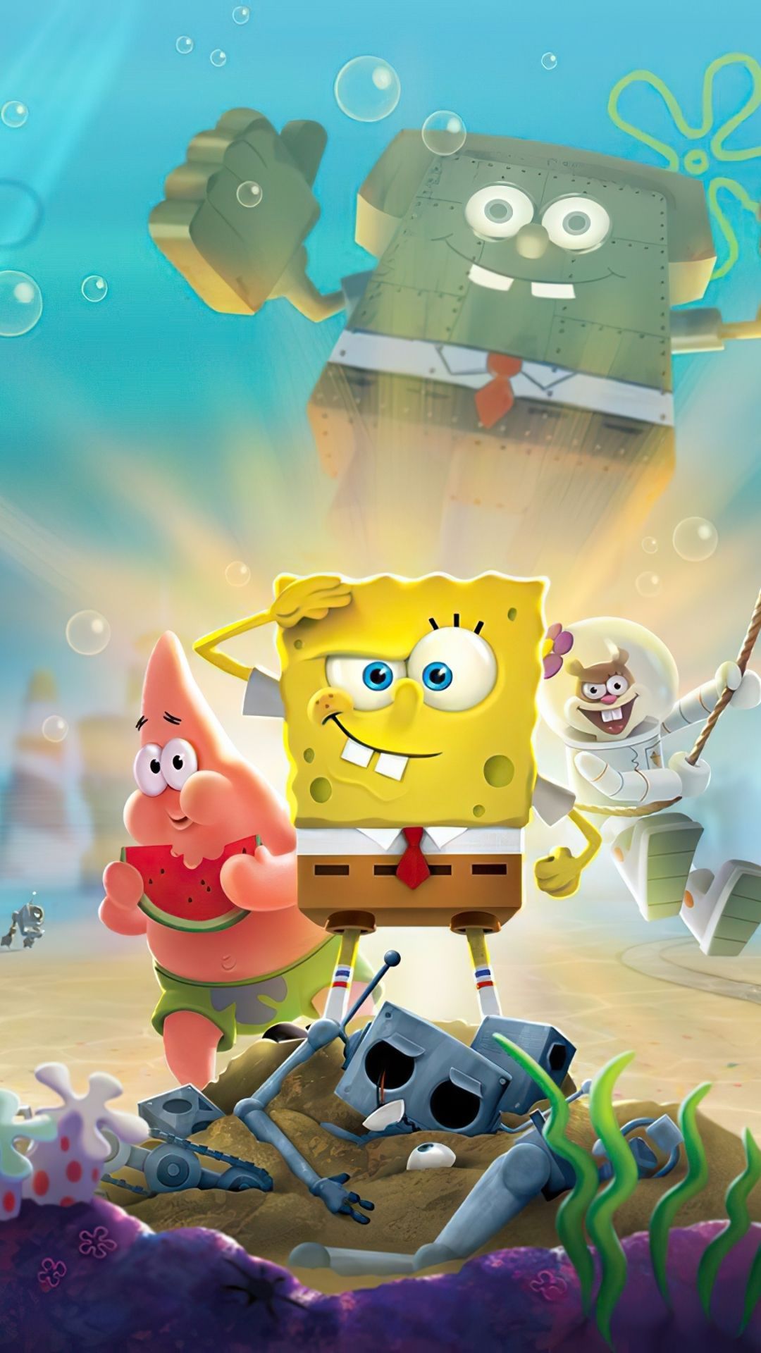 SpongeBob SquarePants, underwater, cartoon wallpaper. Spongebob iphone wallpaper, Cartoon wallpaper, Wallpaper iphone cute