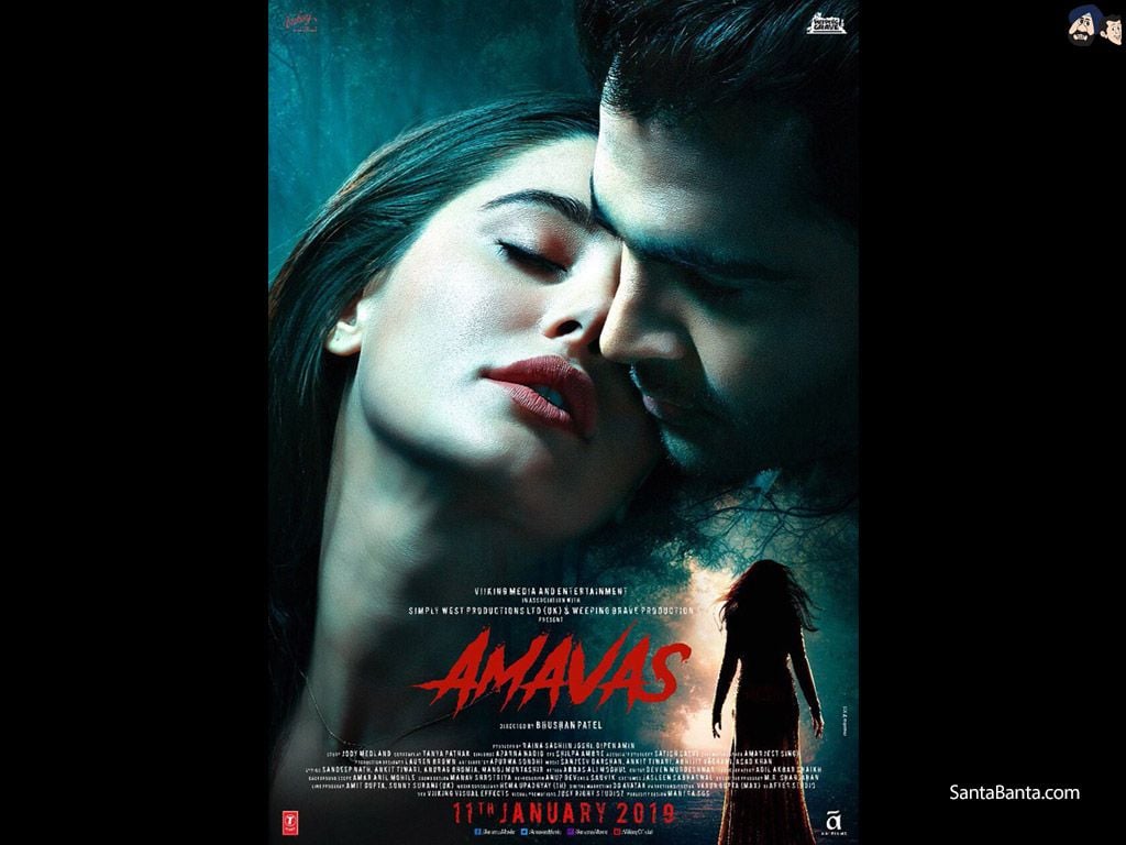Poster of Hindi film, Amavas featuring Nargis Fakhri and Sachiin Joshi